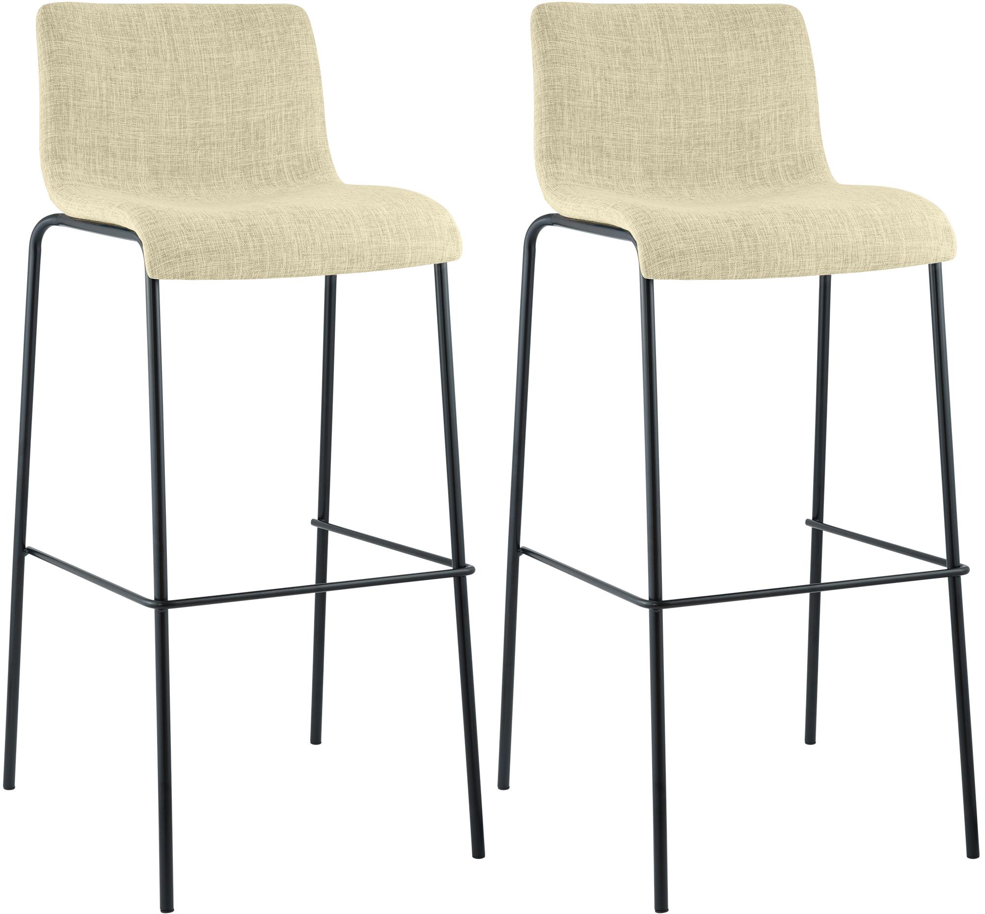 2er Set Barhocker Hover Stoff Vierfußgestell