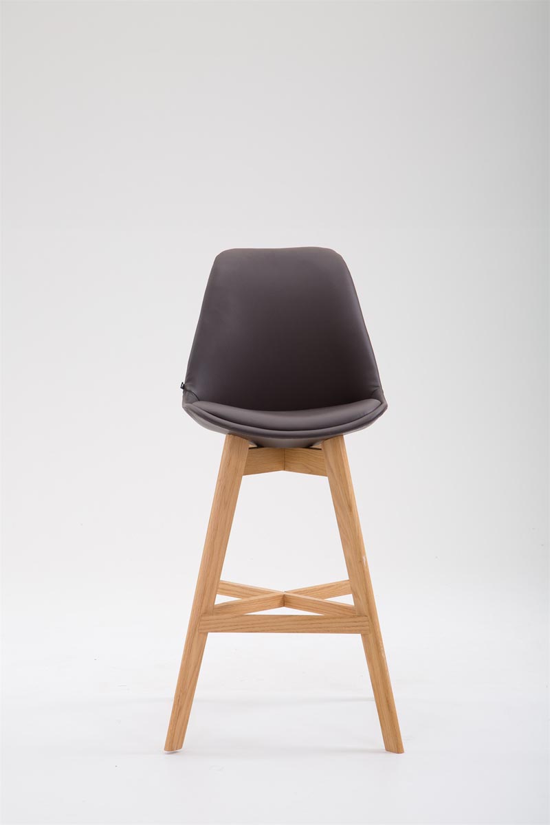 Barhocker Cannes Kunstleder braun natura