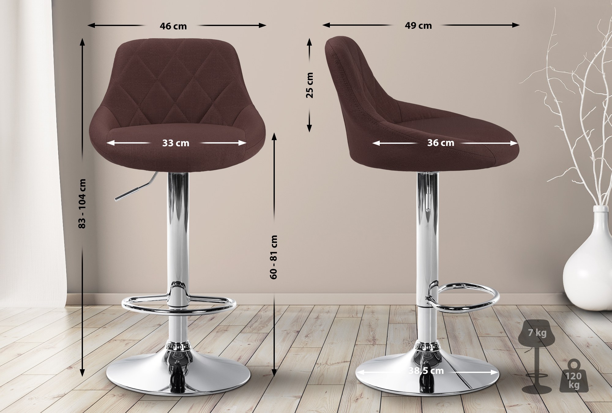 Barhocker Lazio Stoff