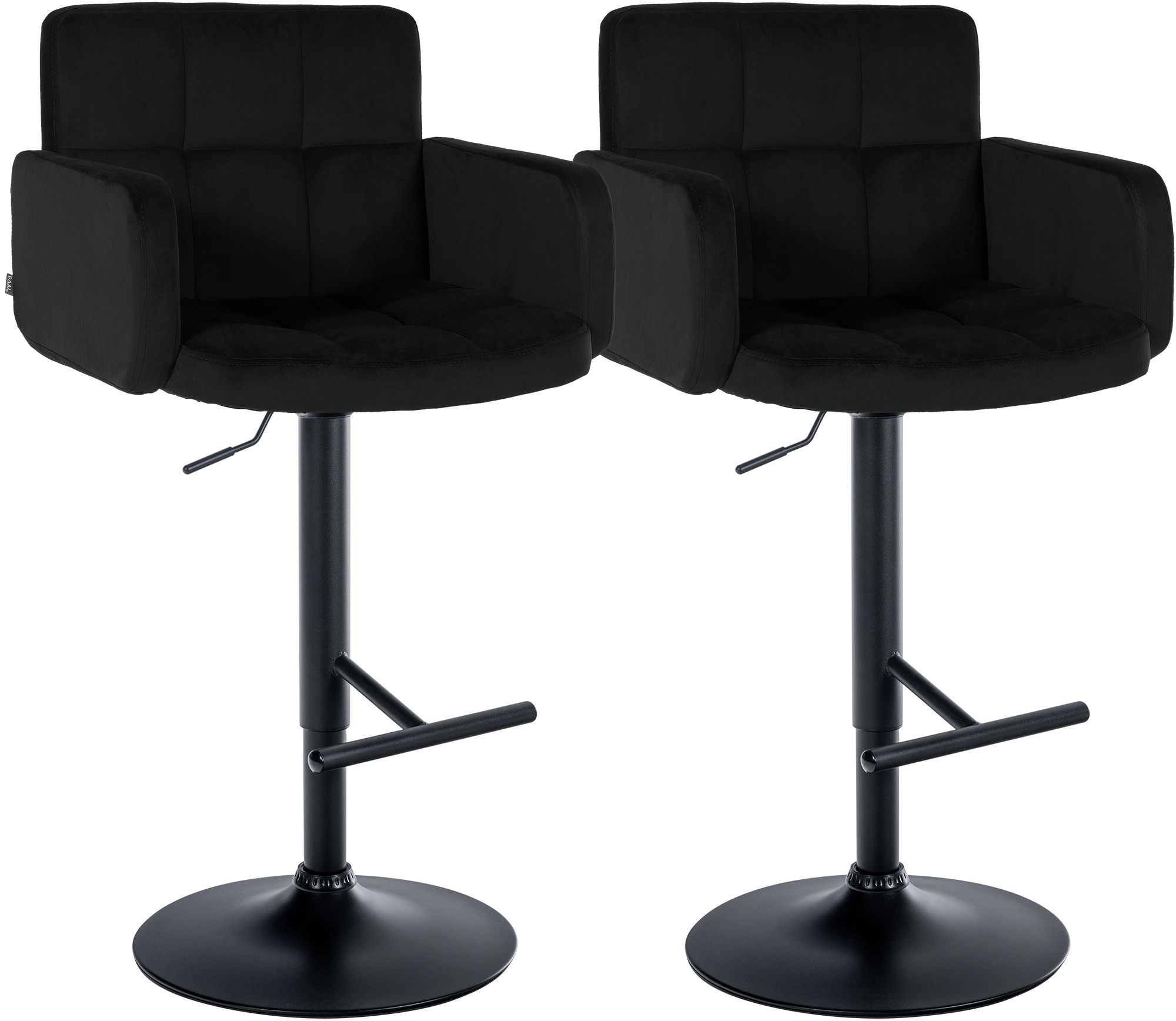 2er Set Barhocker Los Angeles Samt