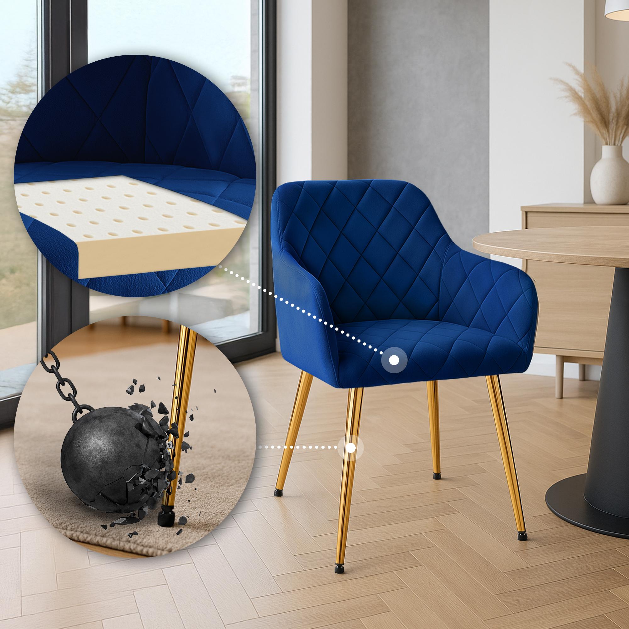 2er Set Esszimmerstühle Monett Samt