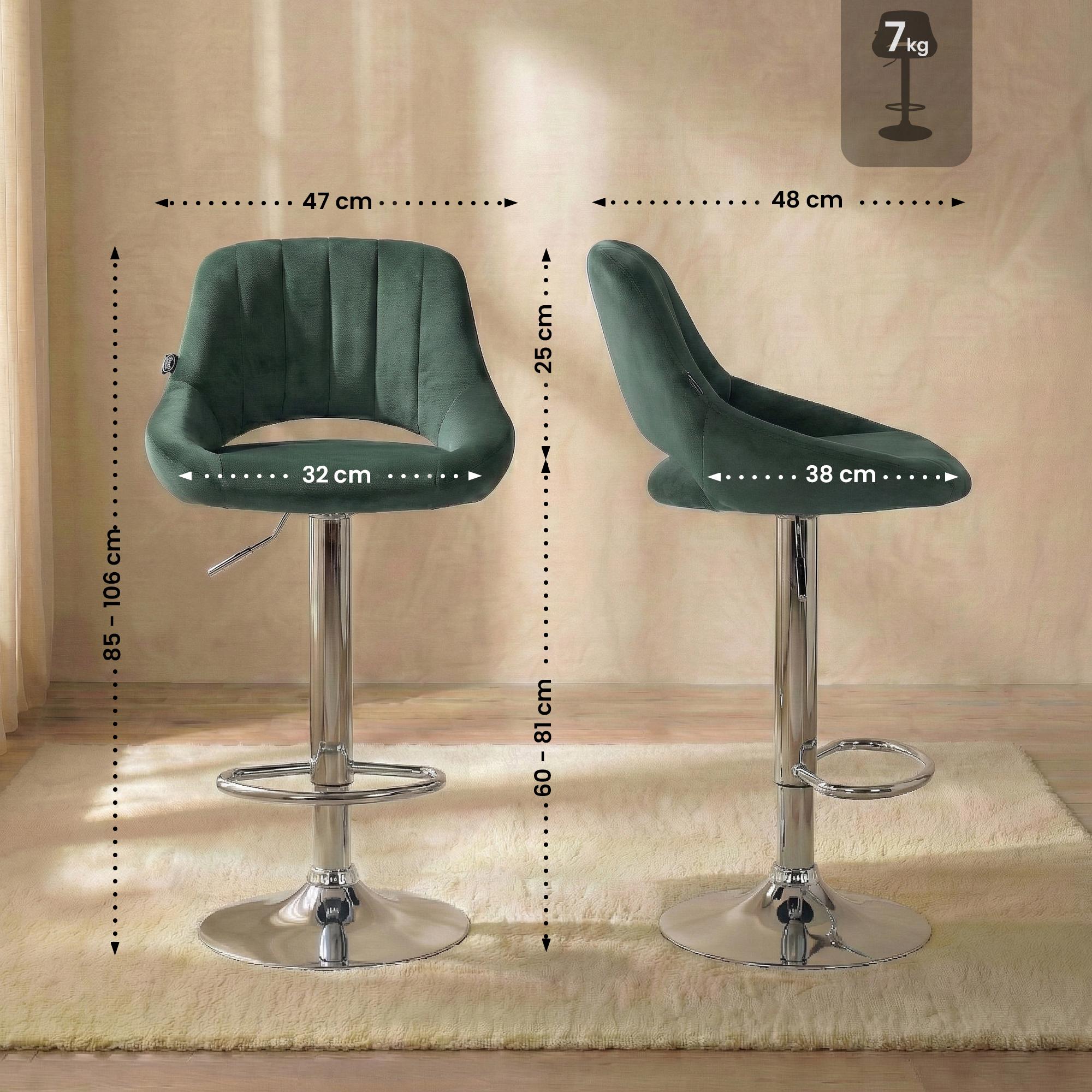 2er Set Barhocker Milet Samt