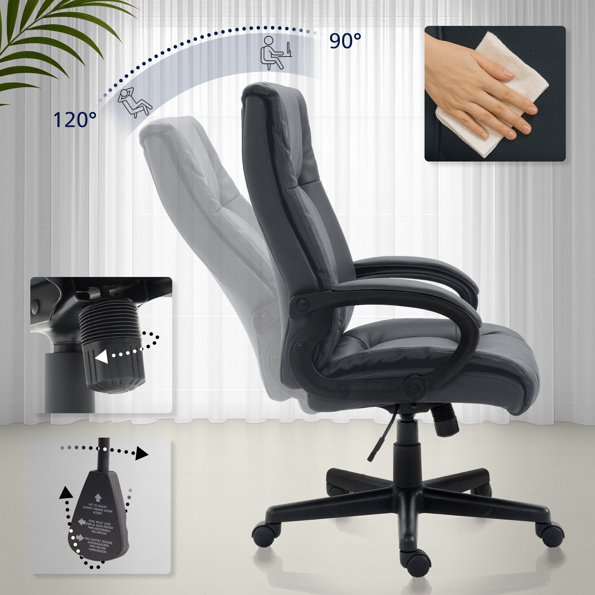 Bürostuhl XL Sparta Kunstleder