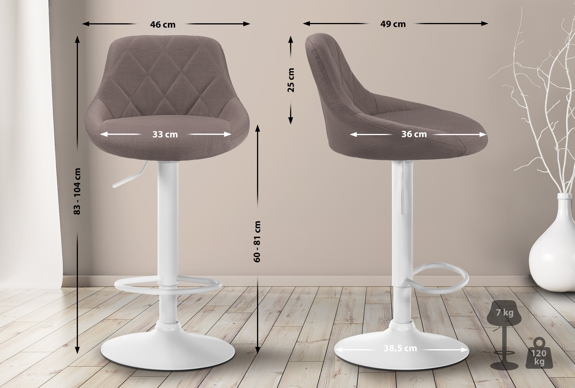 Barhocker Lazio Stoff