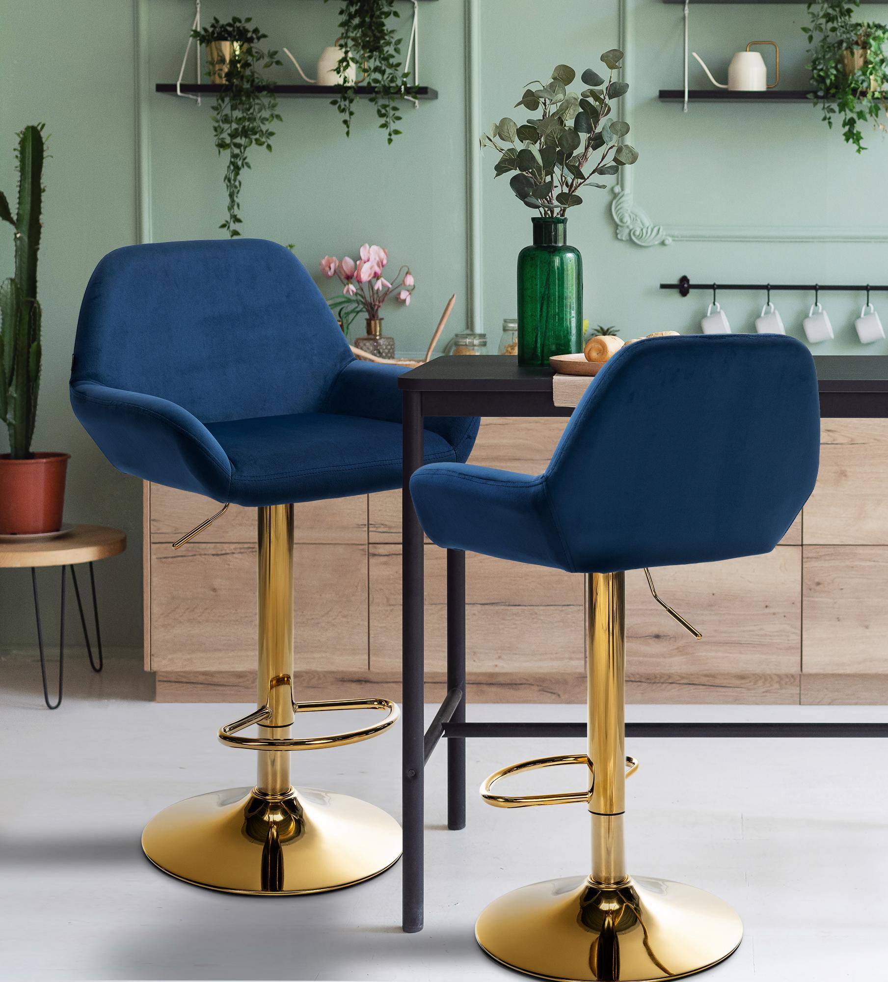 Barhocker Braga Gold Samt