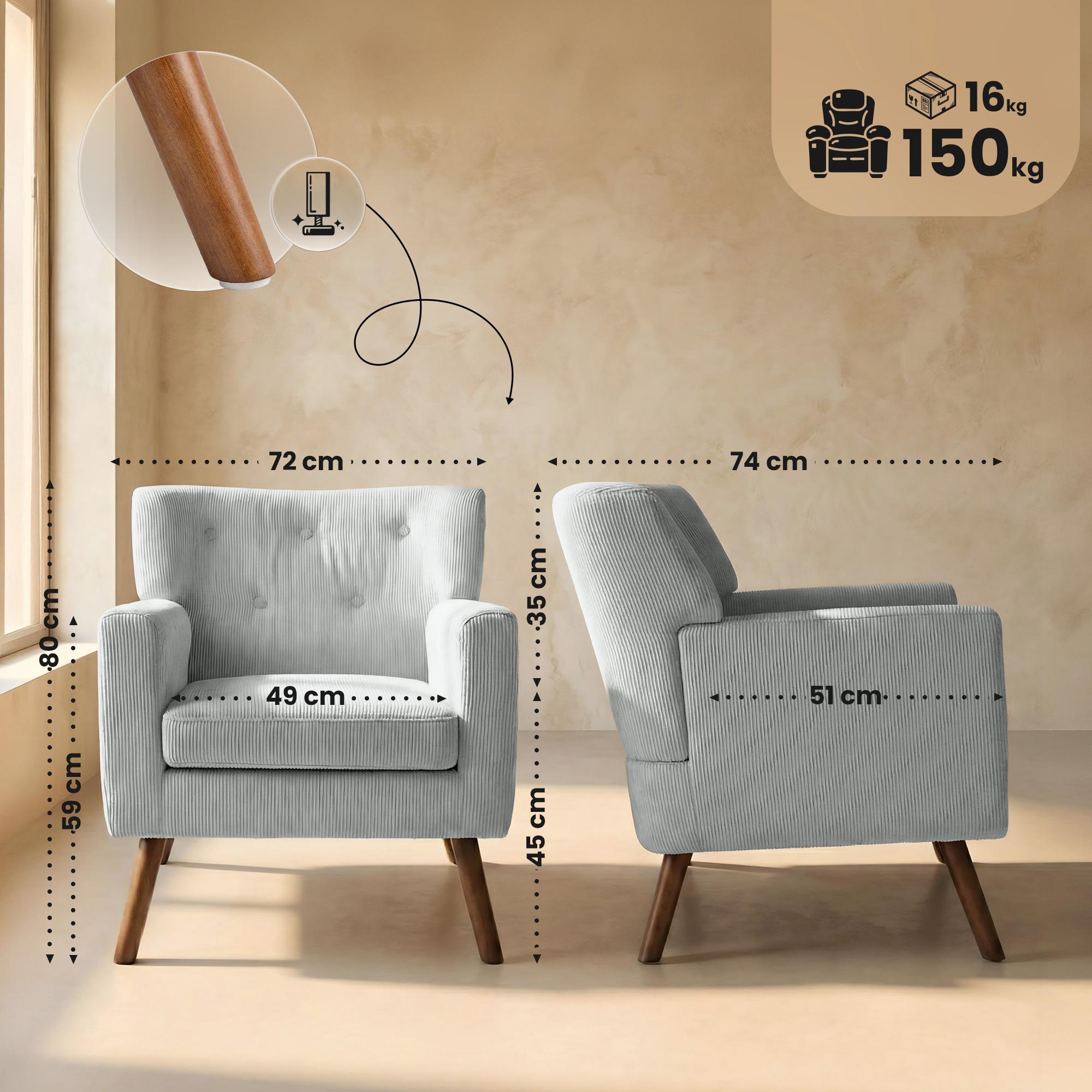 Sessel Kioni Cordbezug