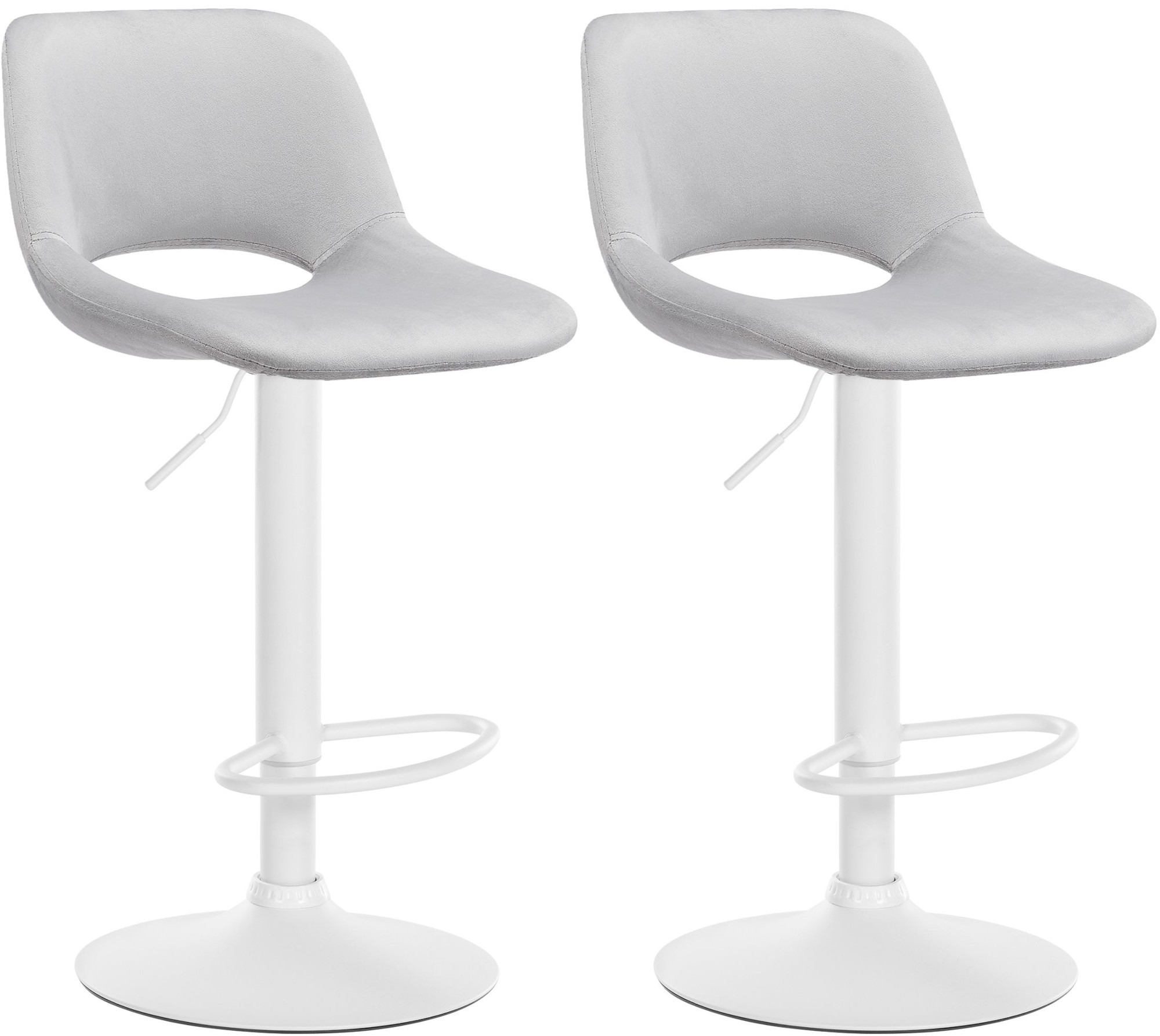 2er Set Barhocker Camden Samt