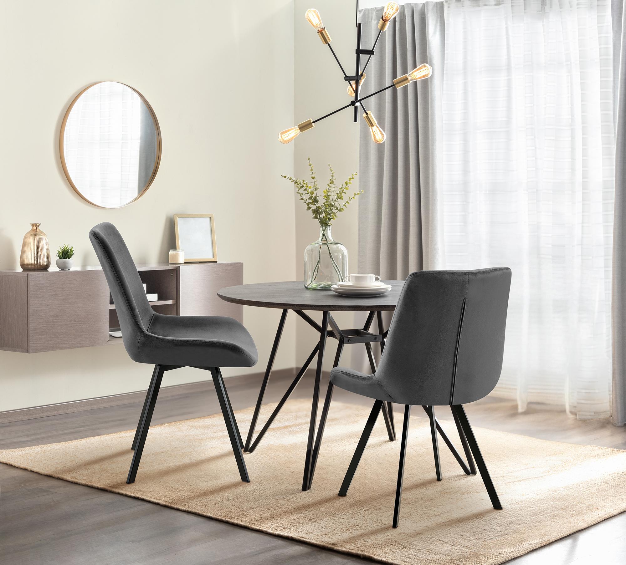 2er Set Esszimmerstuhl Lewes Samt