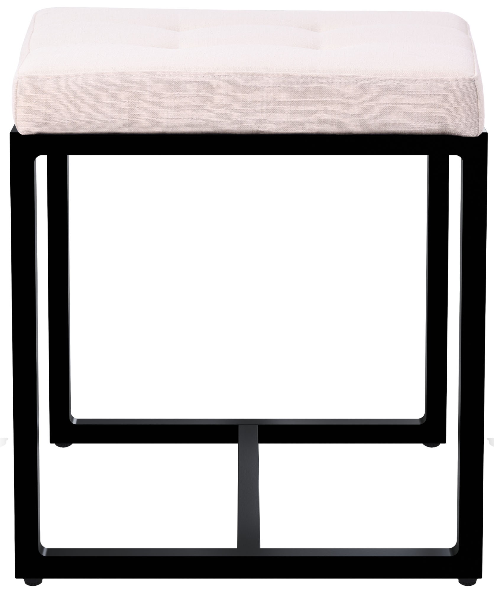 Sitzhocker Barci mit schwarzem Gestell