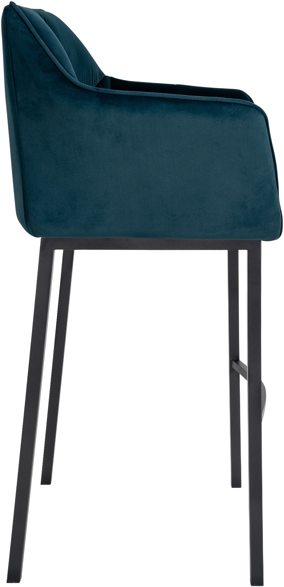 2er Set Barhocker Damaso Samt mit Vierfußgestell