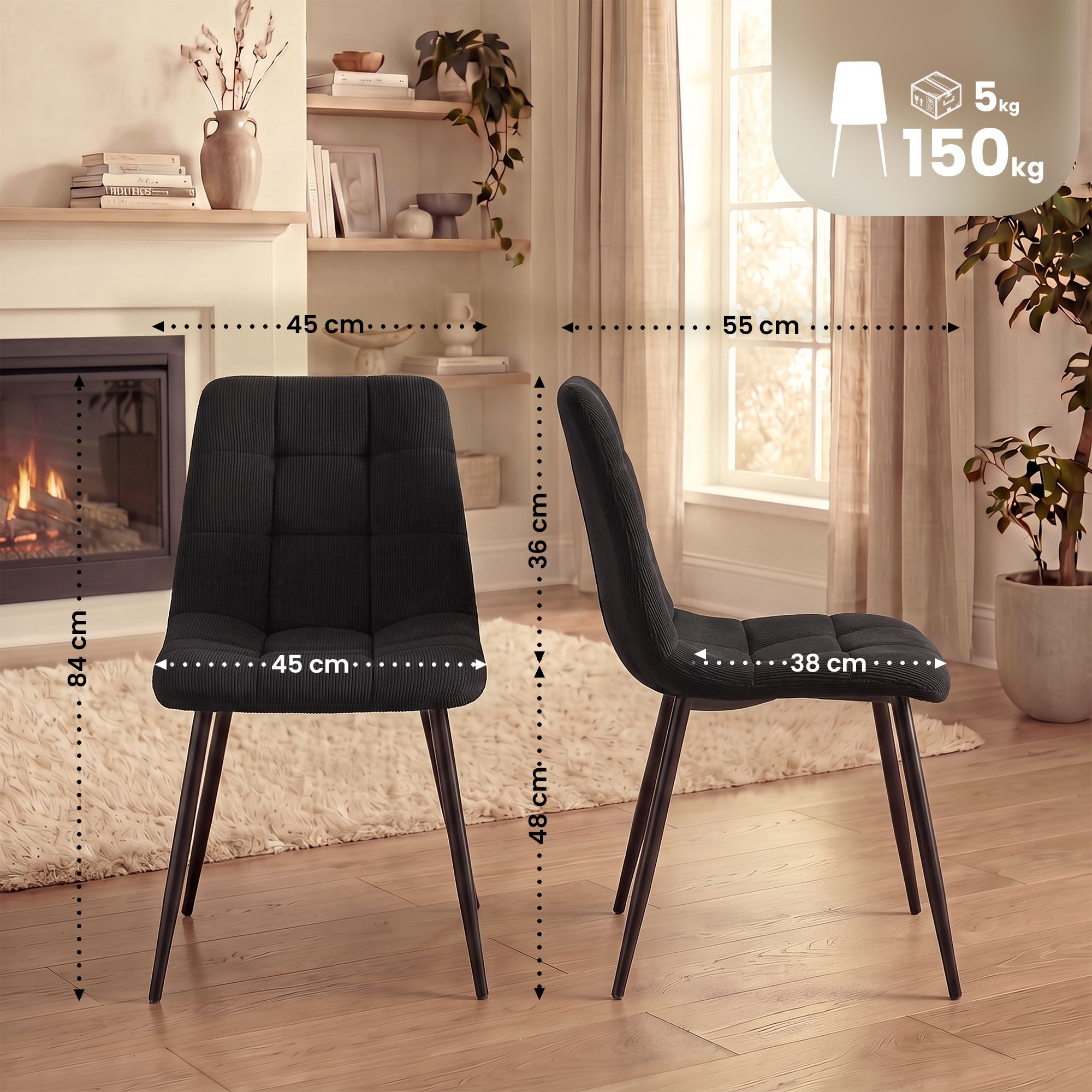 2er Set Esszimmerstühle Tilde