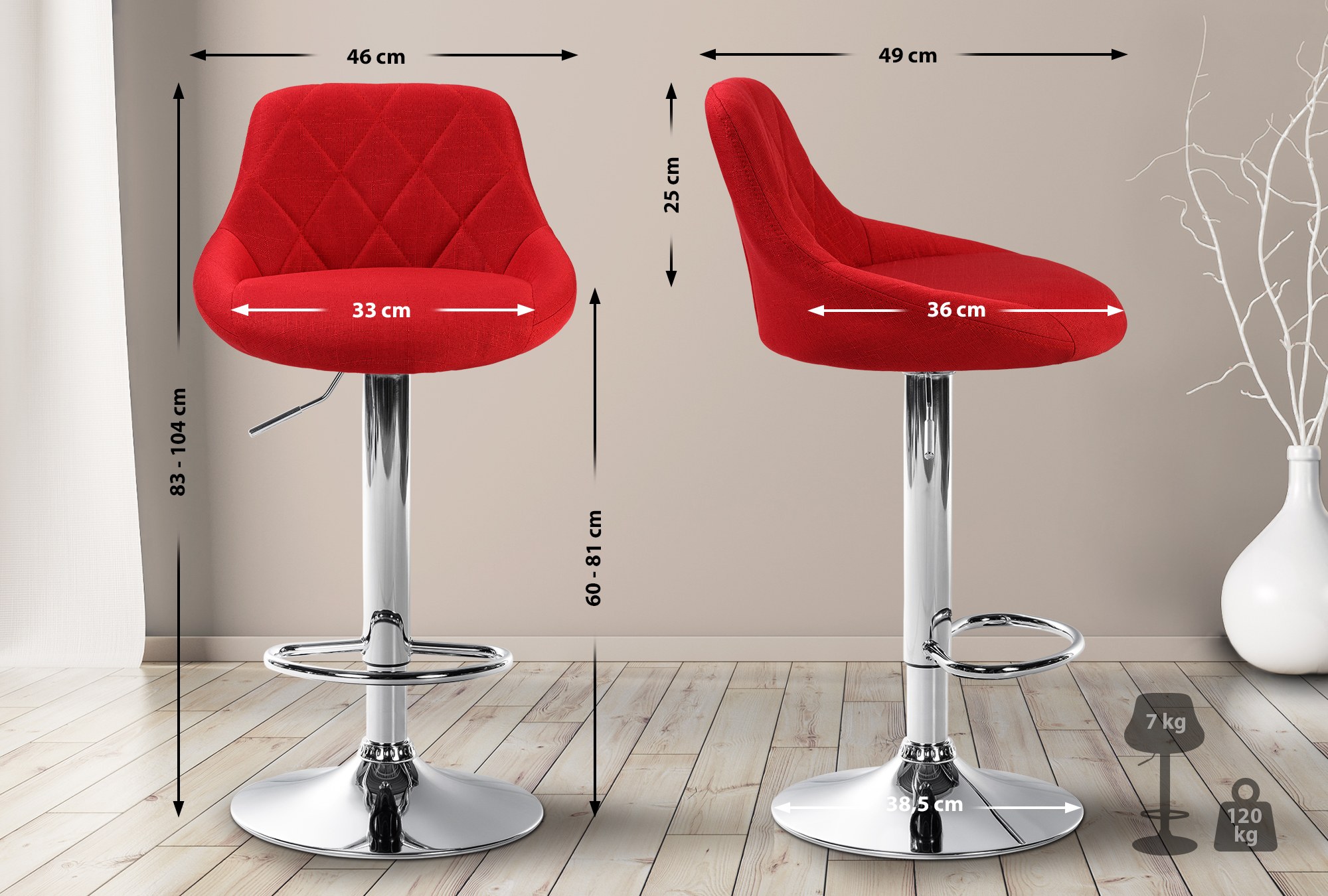 Barhocker Lazio Stoff