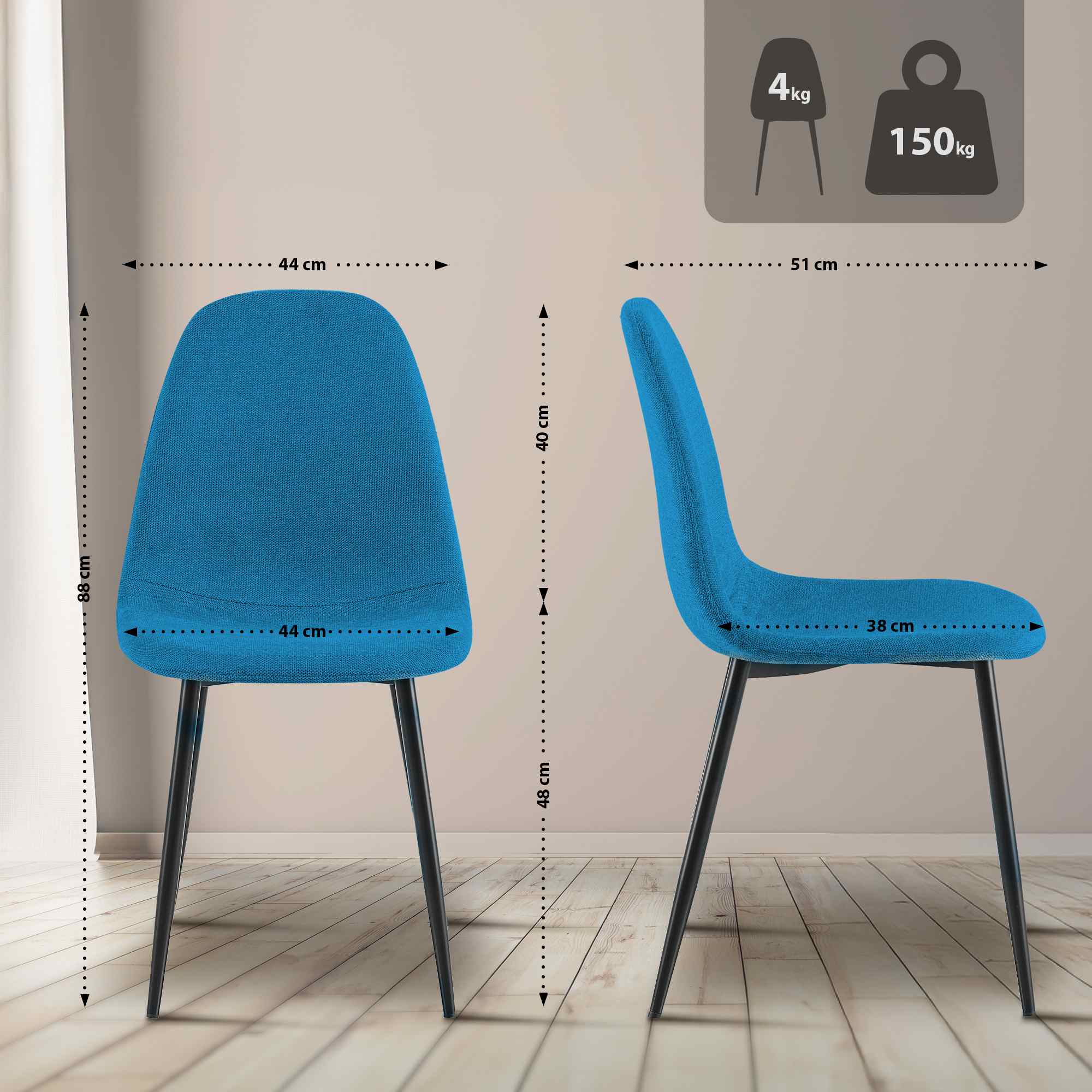 4er Set Esszimmerstühle Napier