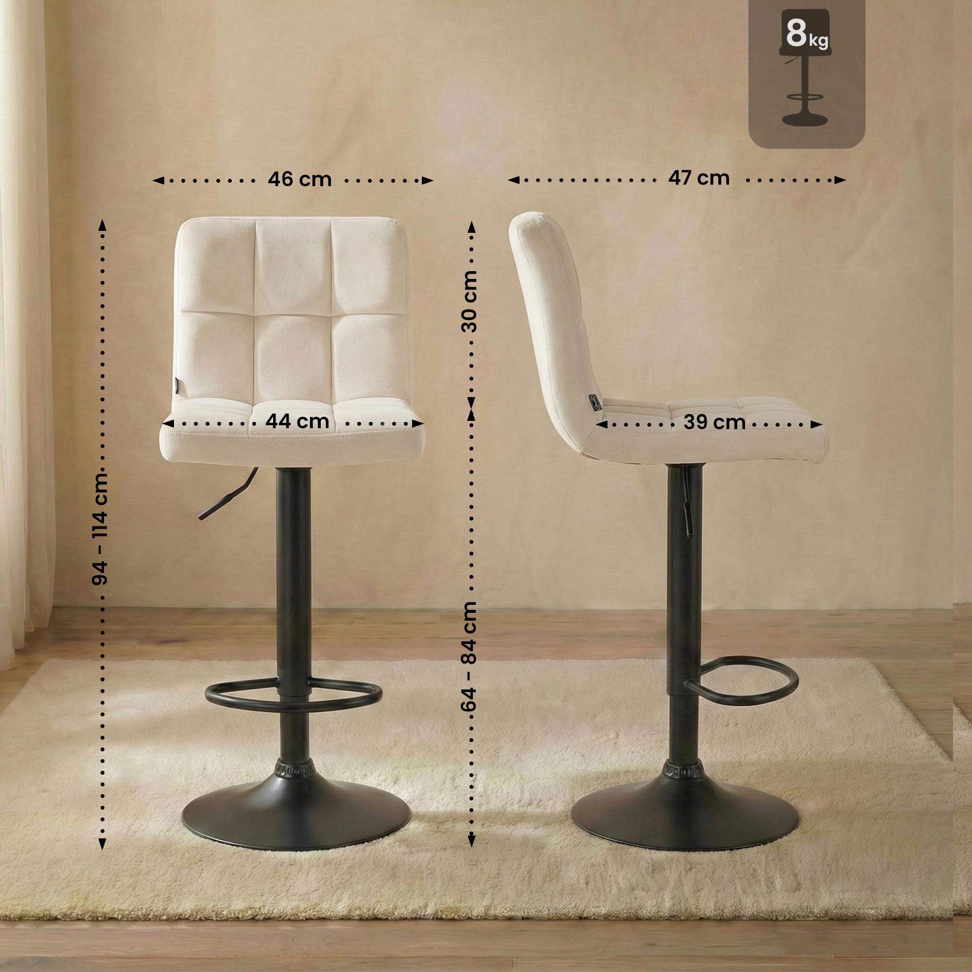 2er Set Barhocker Peru Samt