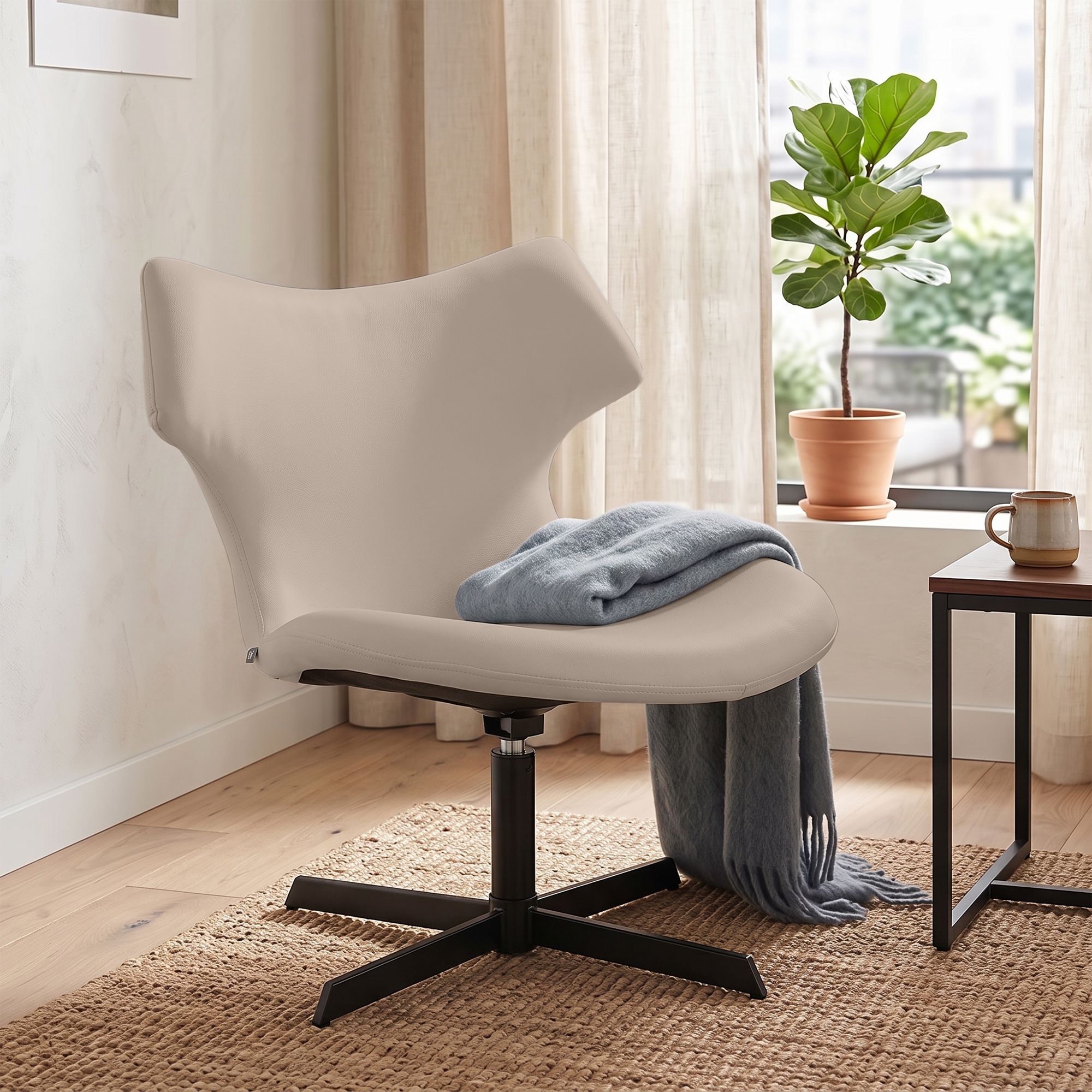 2er Set Loungestühle Welland Lederoptik