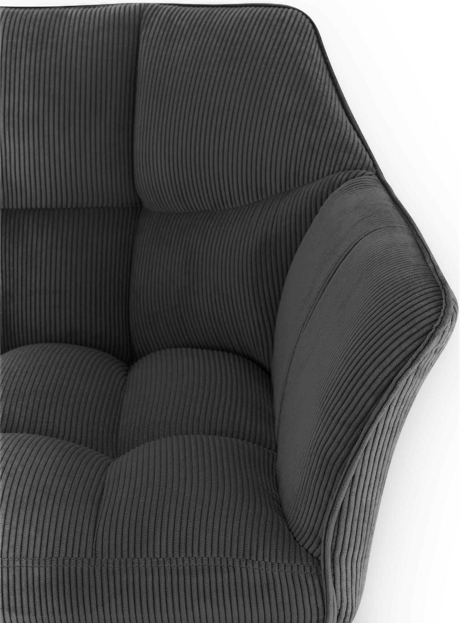 Barhocker Damaso Cord mit Vierfußgestell