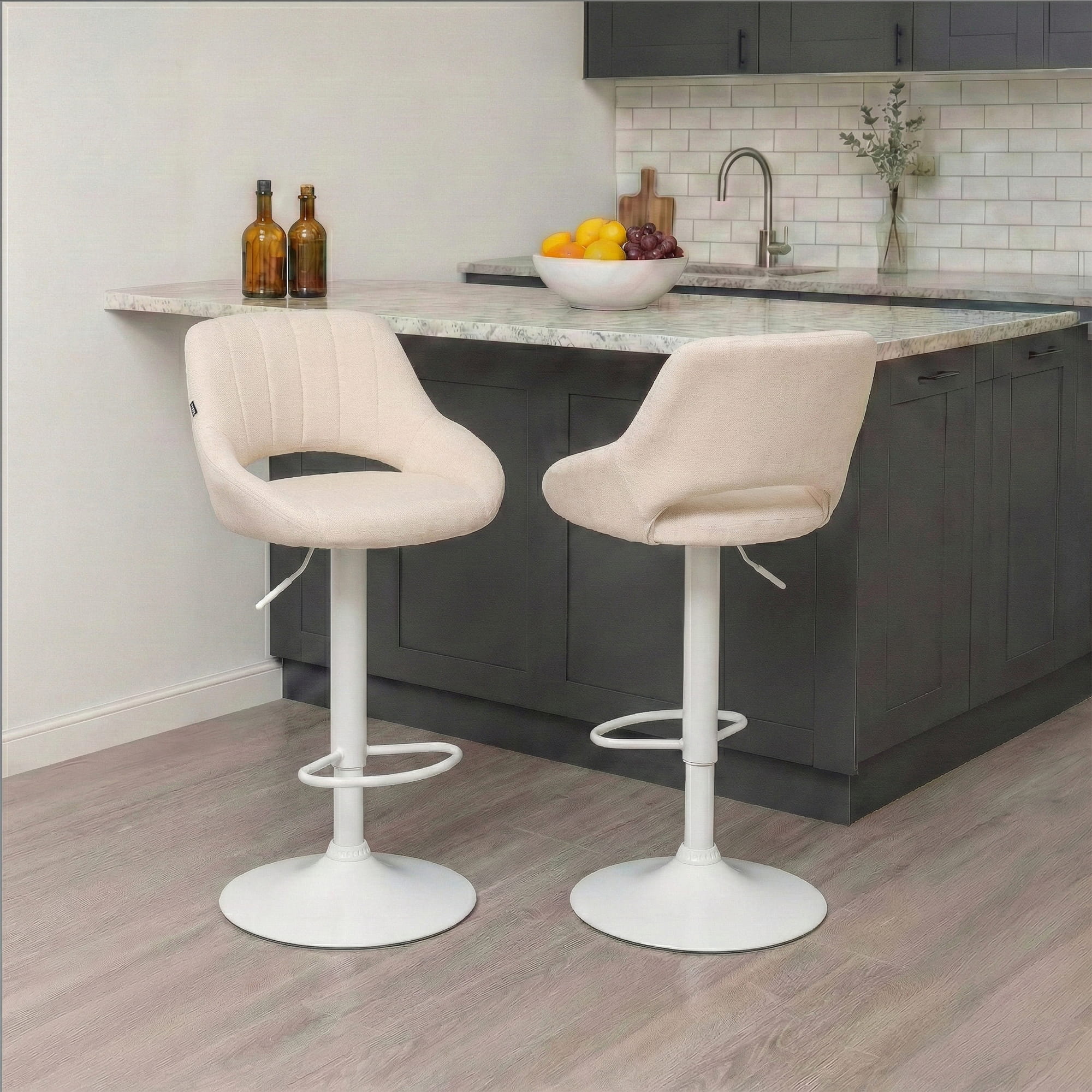 2er Set Barhocker Milet Stoff