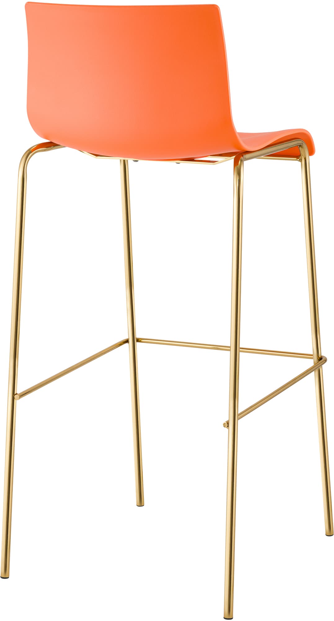 Barhocker Hover Kunststoff Vierfußgestell Gold