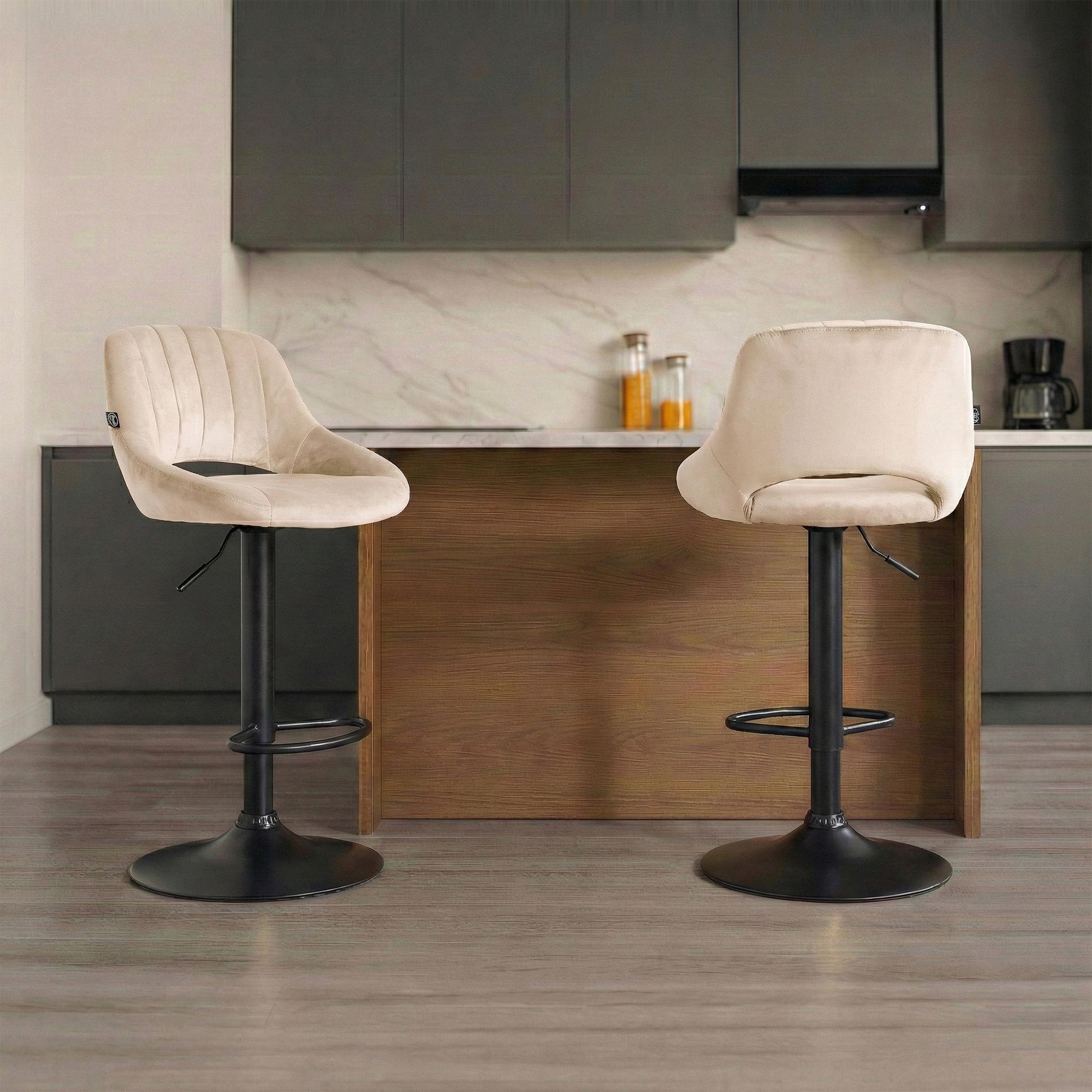 2er Set Barhocker Milet Samt