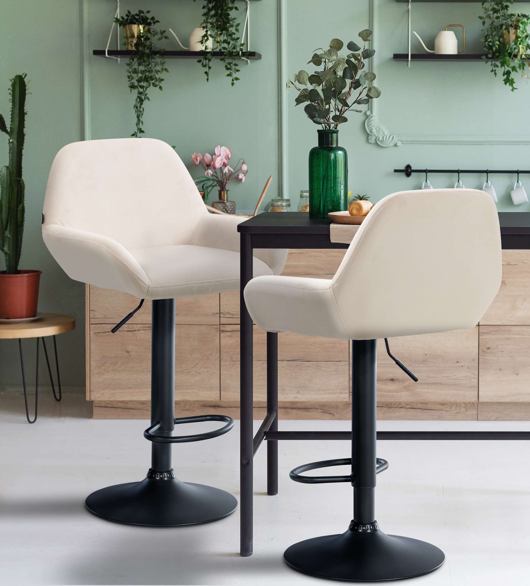 2er Set Barhocker Braga Samt