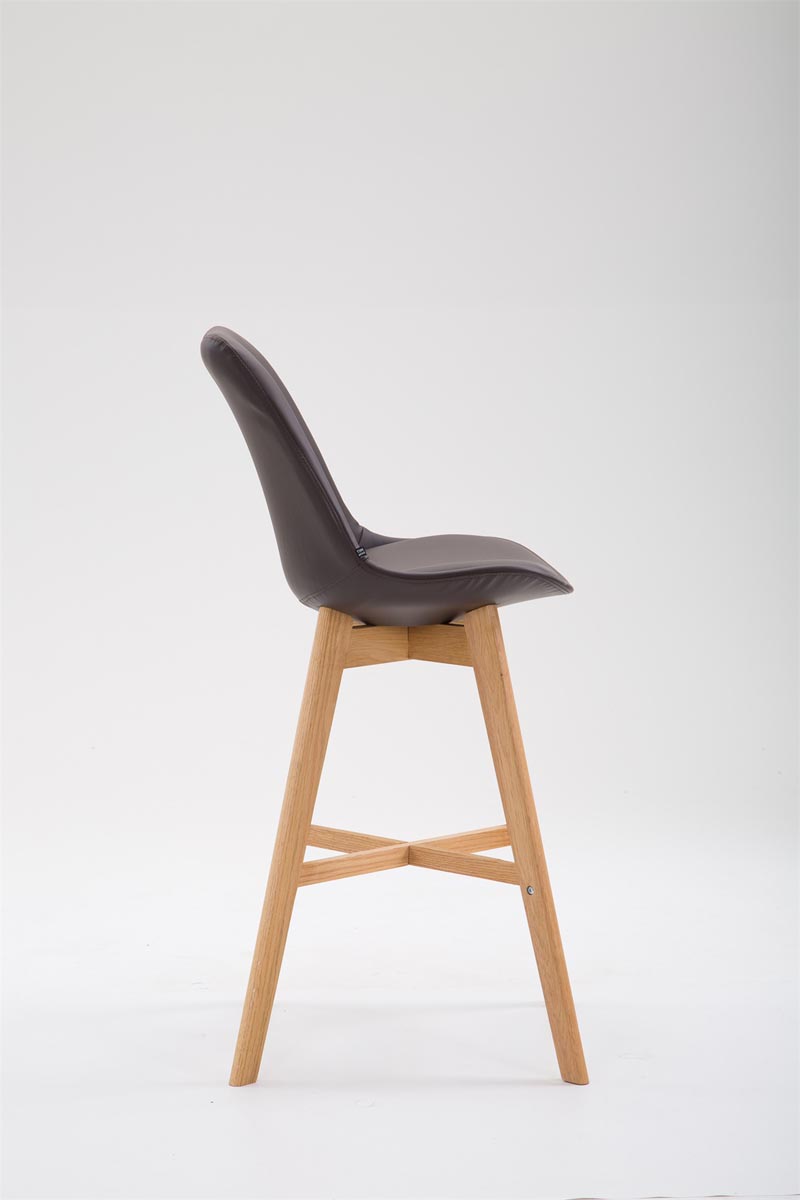 Barhocker Cannes Kunstleder braun natura