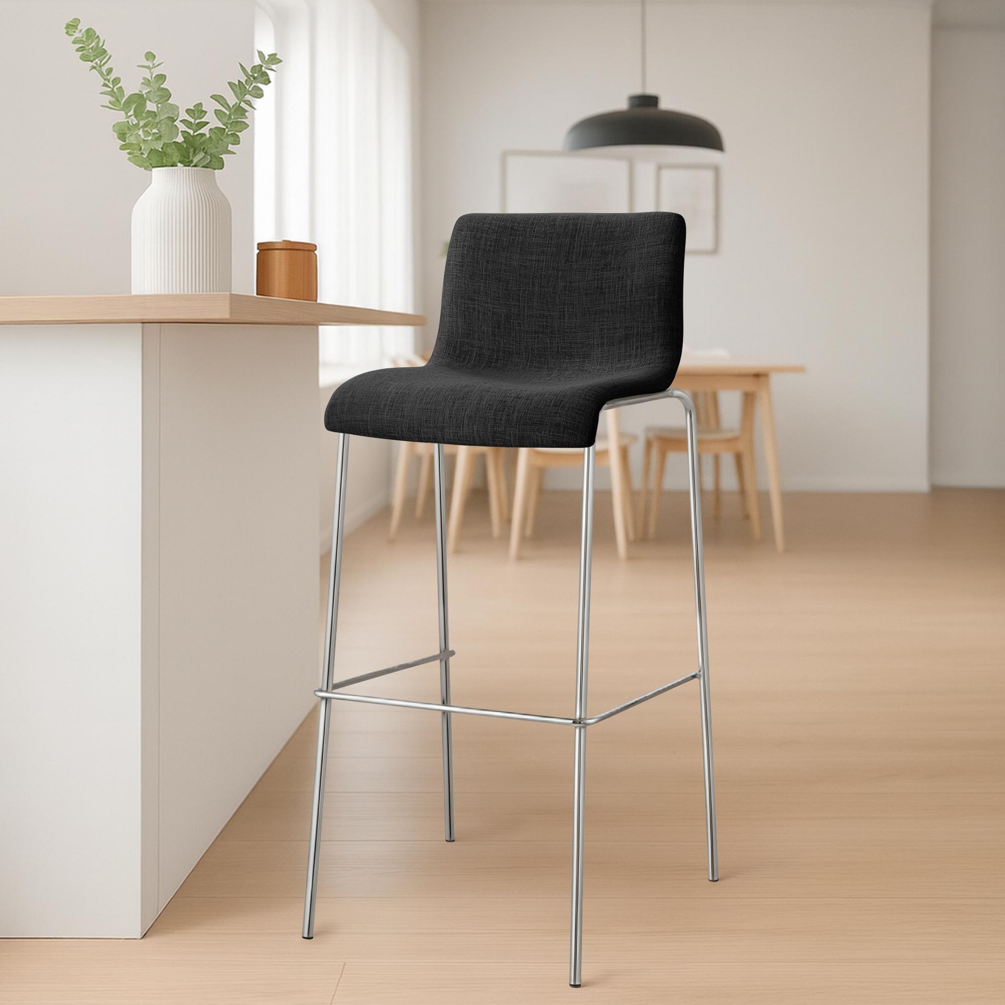 2er Set Barhocker Hover Stoff Vierfußgestell