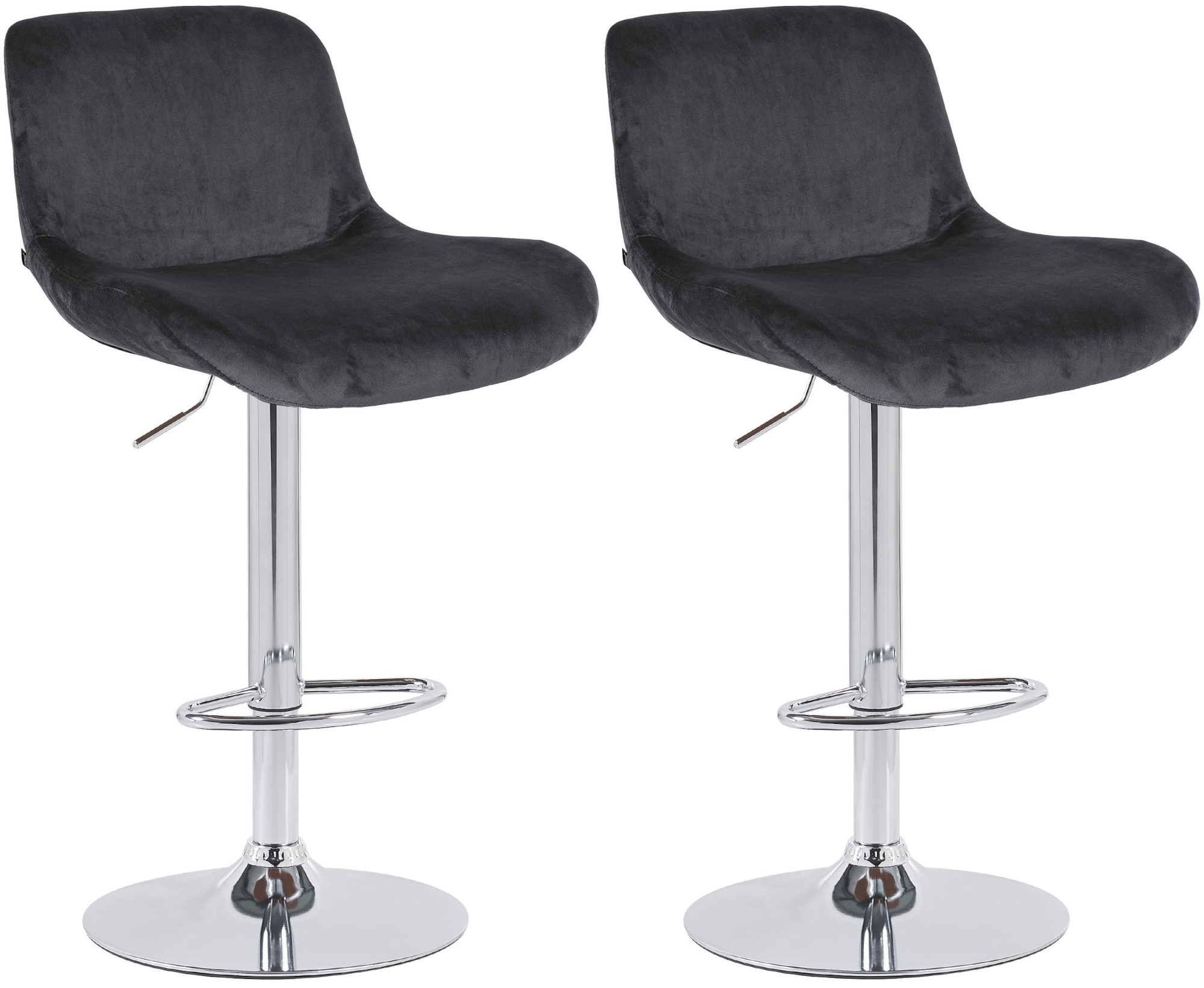 2er Set Barhocker Solon Chrom