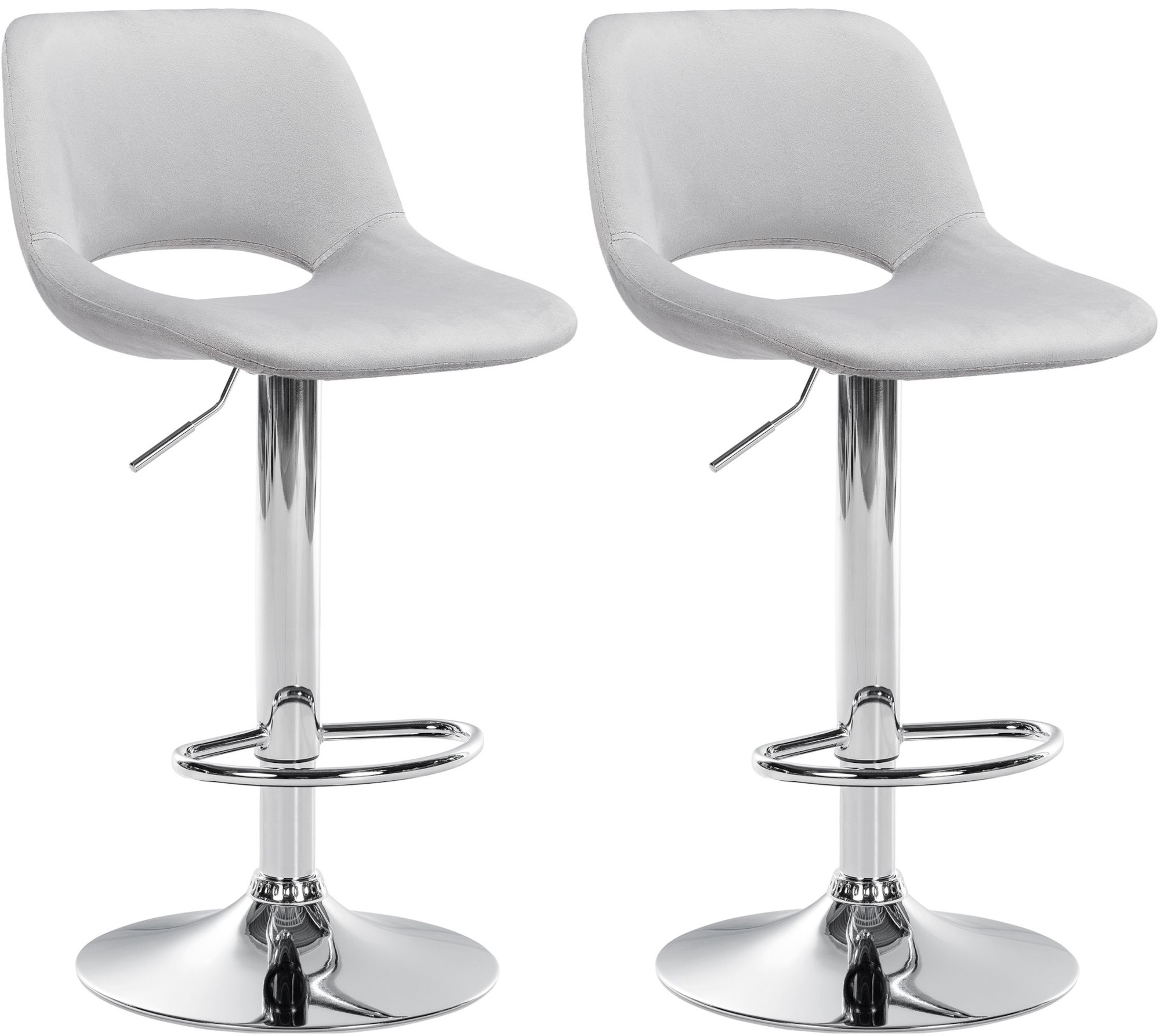 2er Set Barhocker Camden Samt