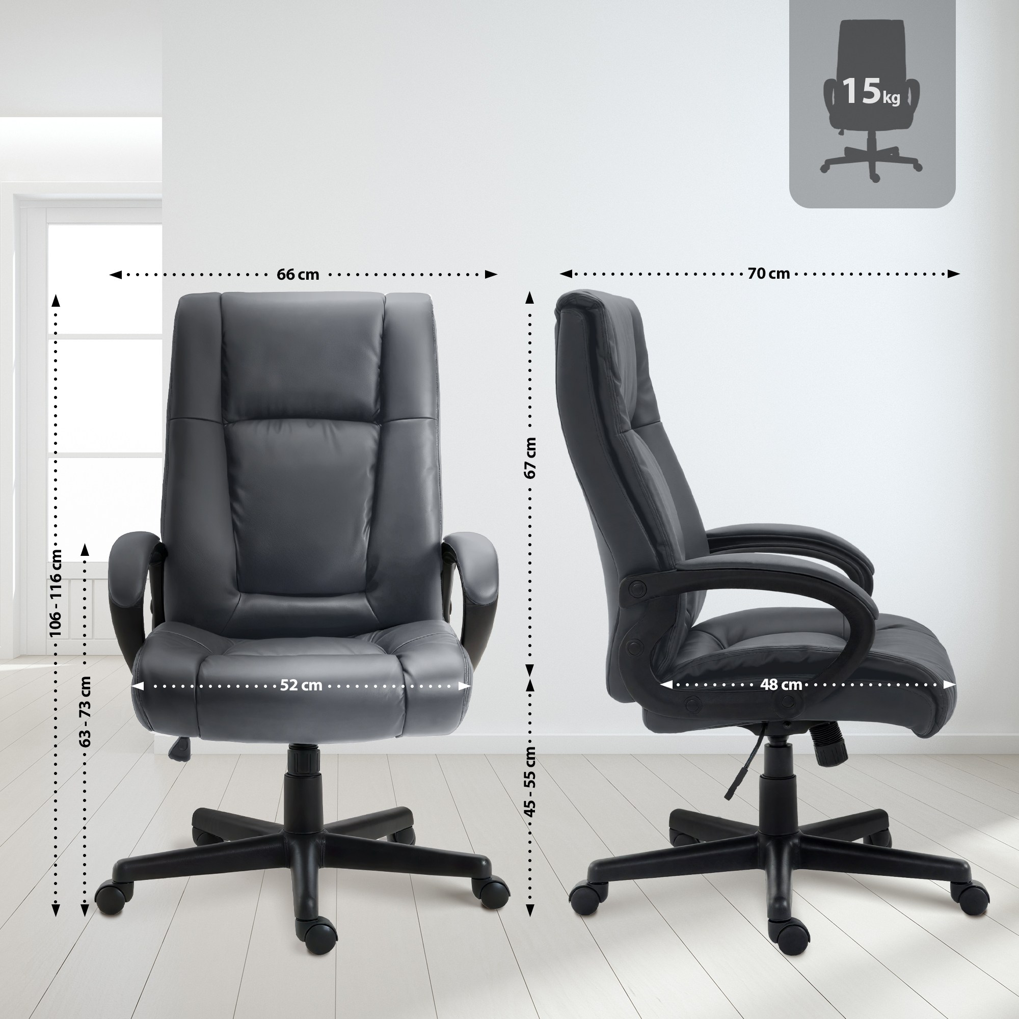 Bürostuhl XL Sparta Kunstleder