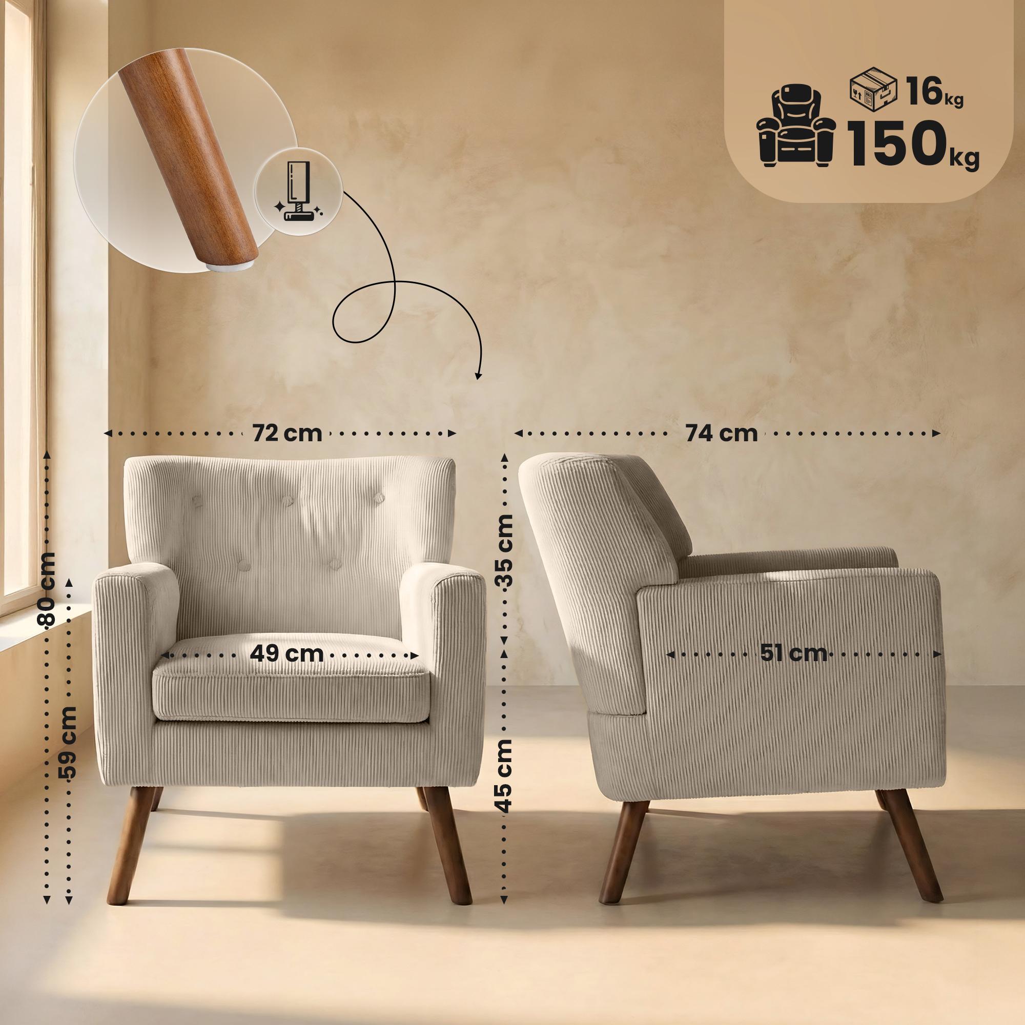 Sessel Kioni Cordbezug