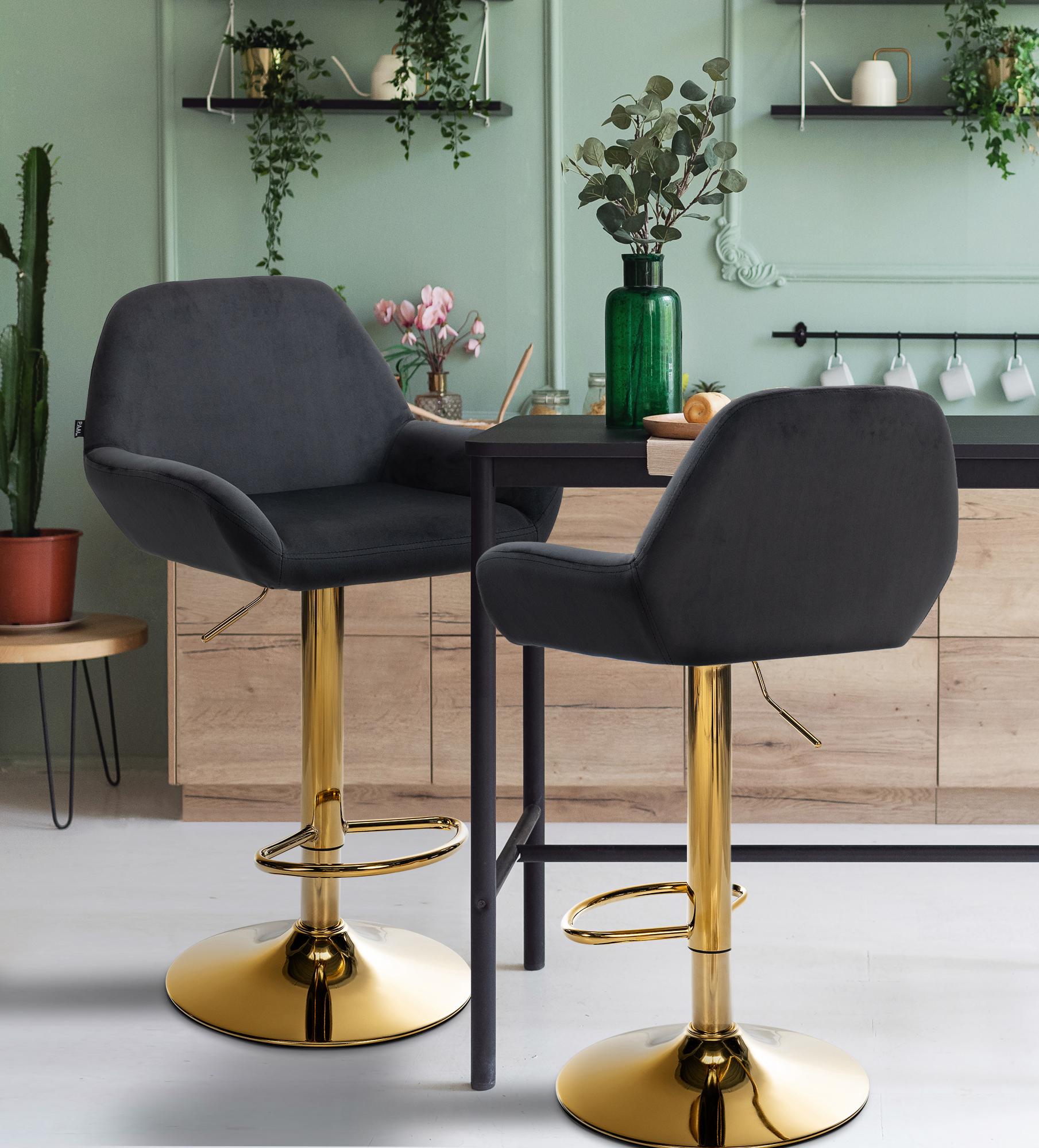 Barhocker Braga Gold Samt