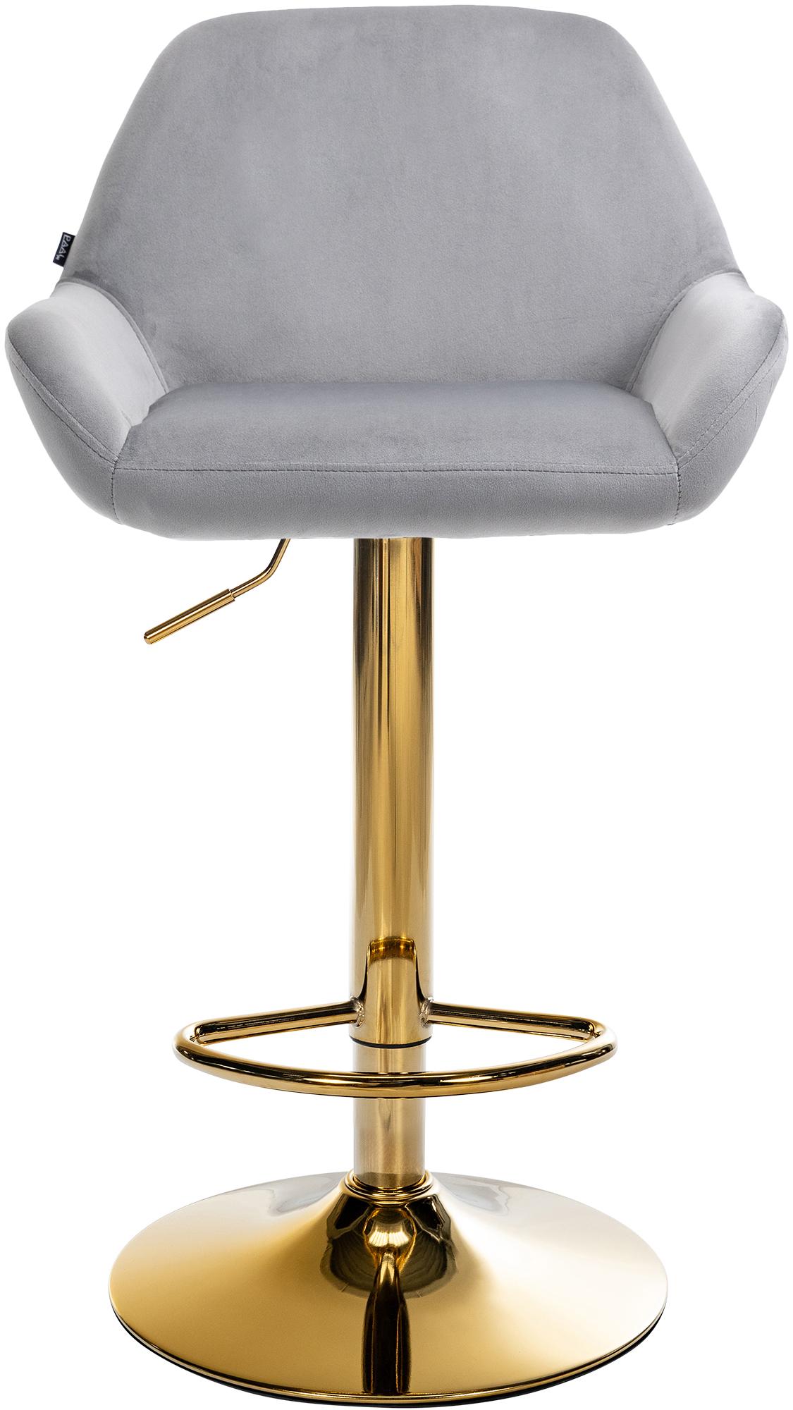 2er Set Barhocker Braga Gold Samt