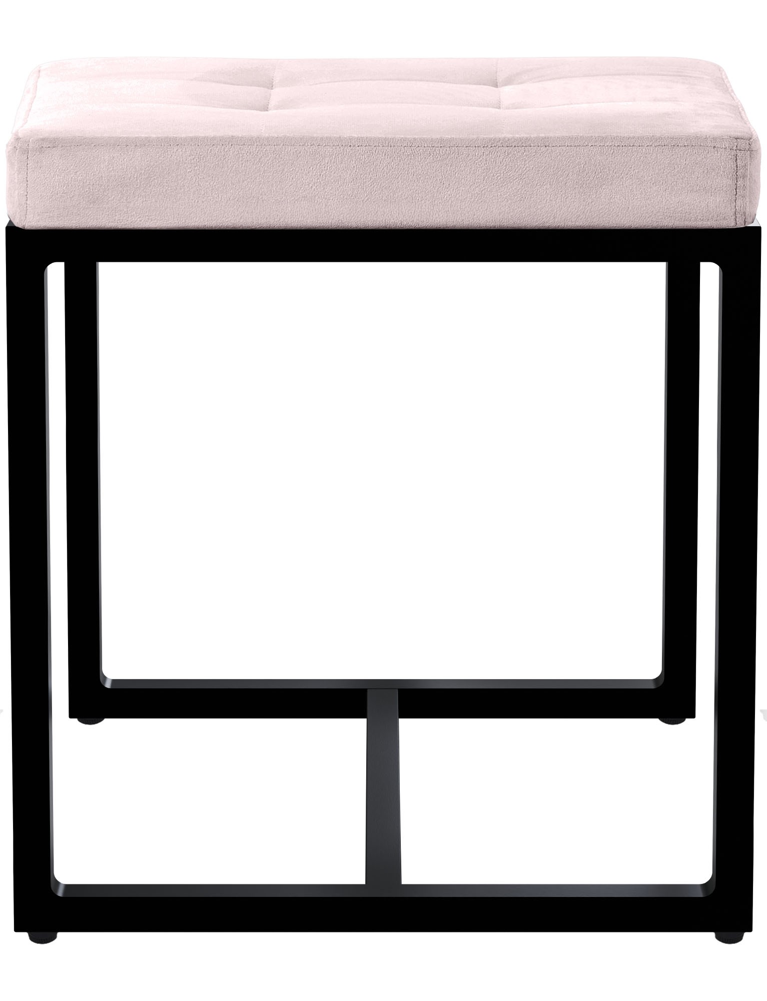 Sitzhocker Barci mit schwarzem Gestell