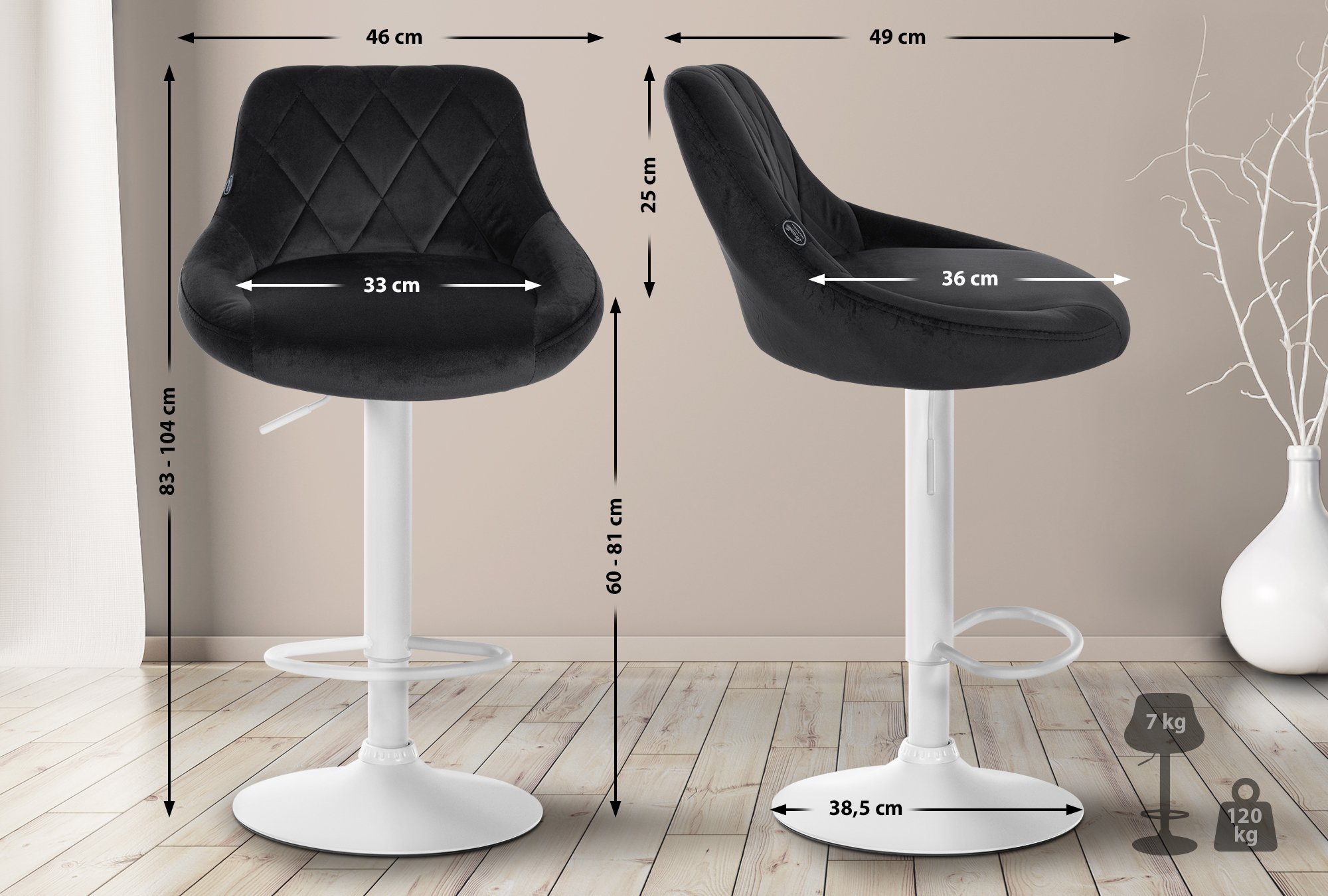 Barhocker Lazio Samt