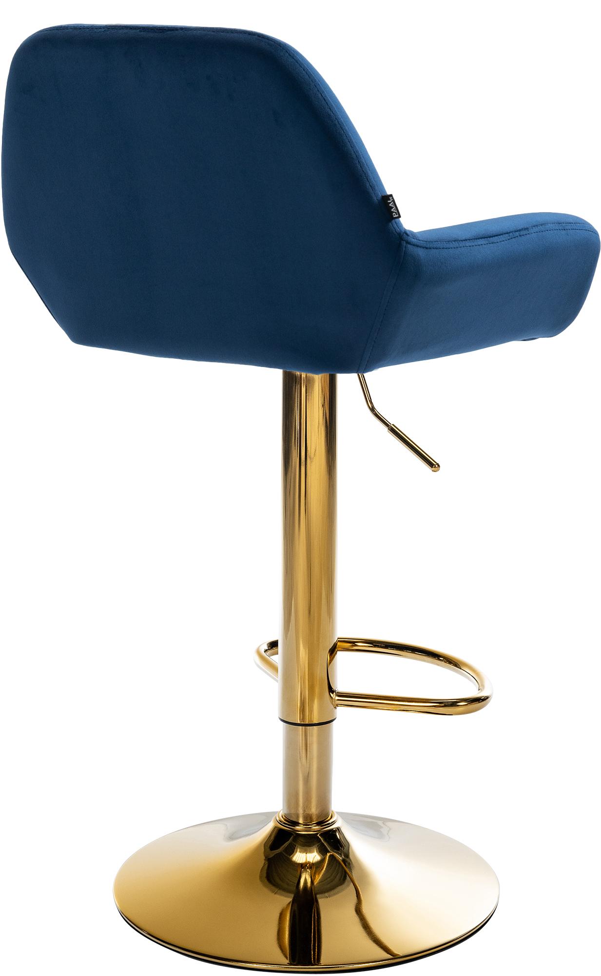 2er Set Barhocker Braga Gold Samt