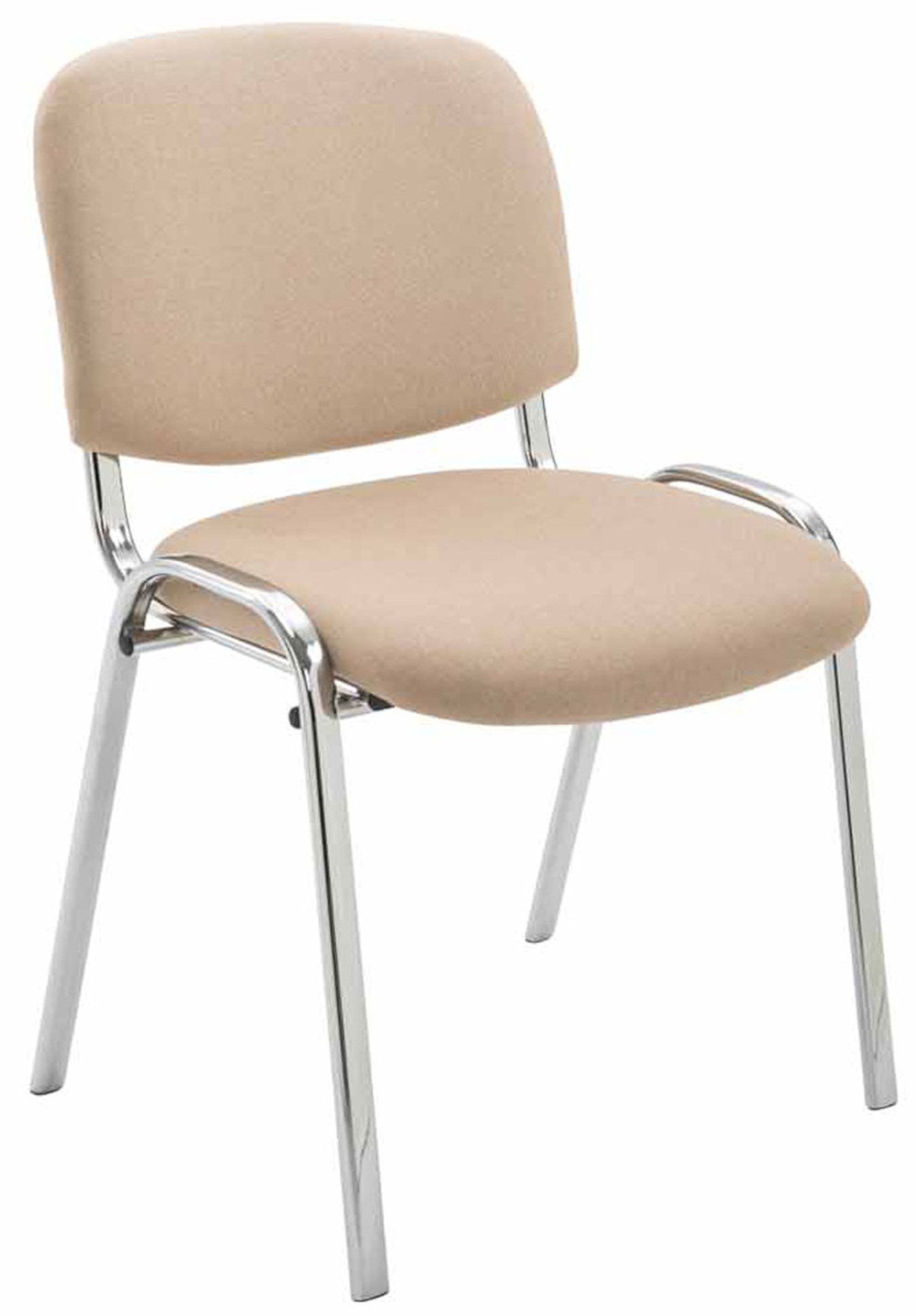 4er Set Stühle Ken Chrom Stoff
