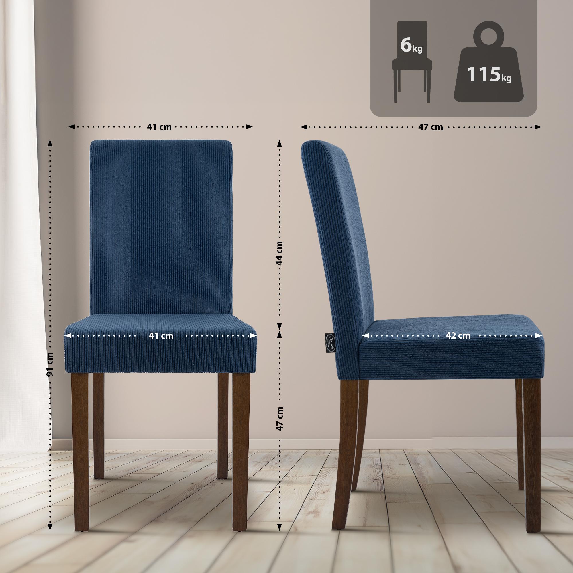 2er Set Esszimmerstuhl Ina Cord