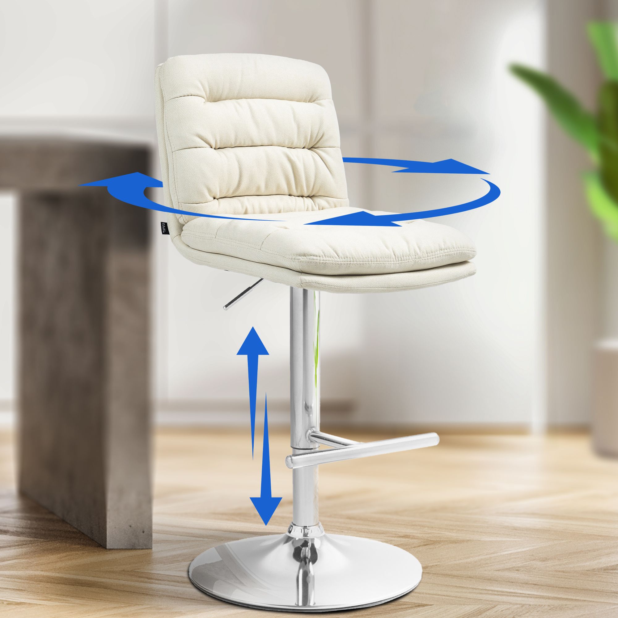 2er Set Barhocker Damar Stoff