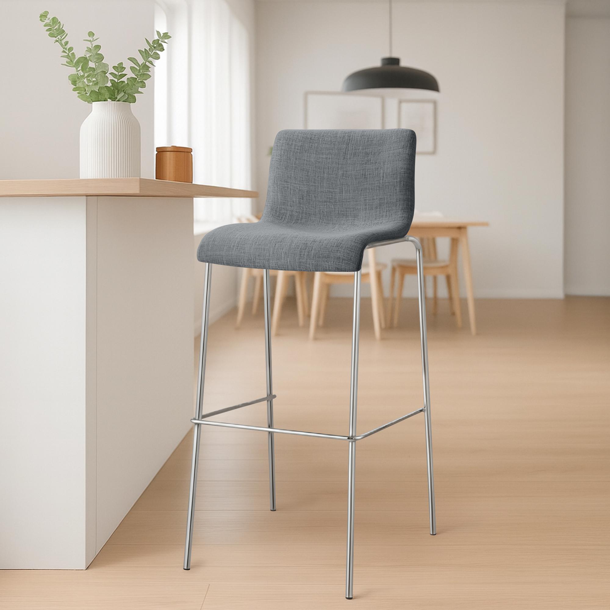2er Set Barhocker Hover Stoff Vierfußgestell