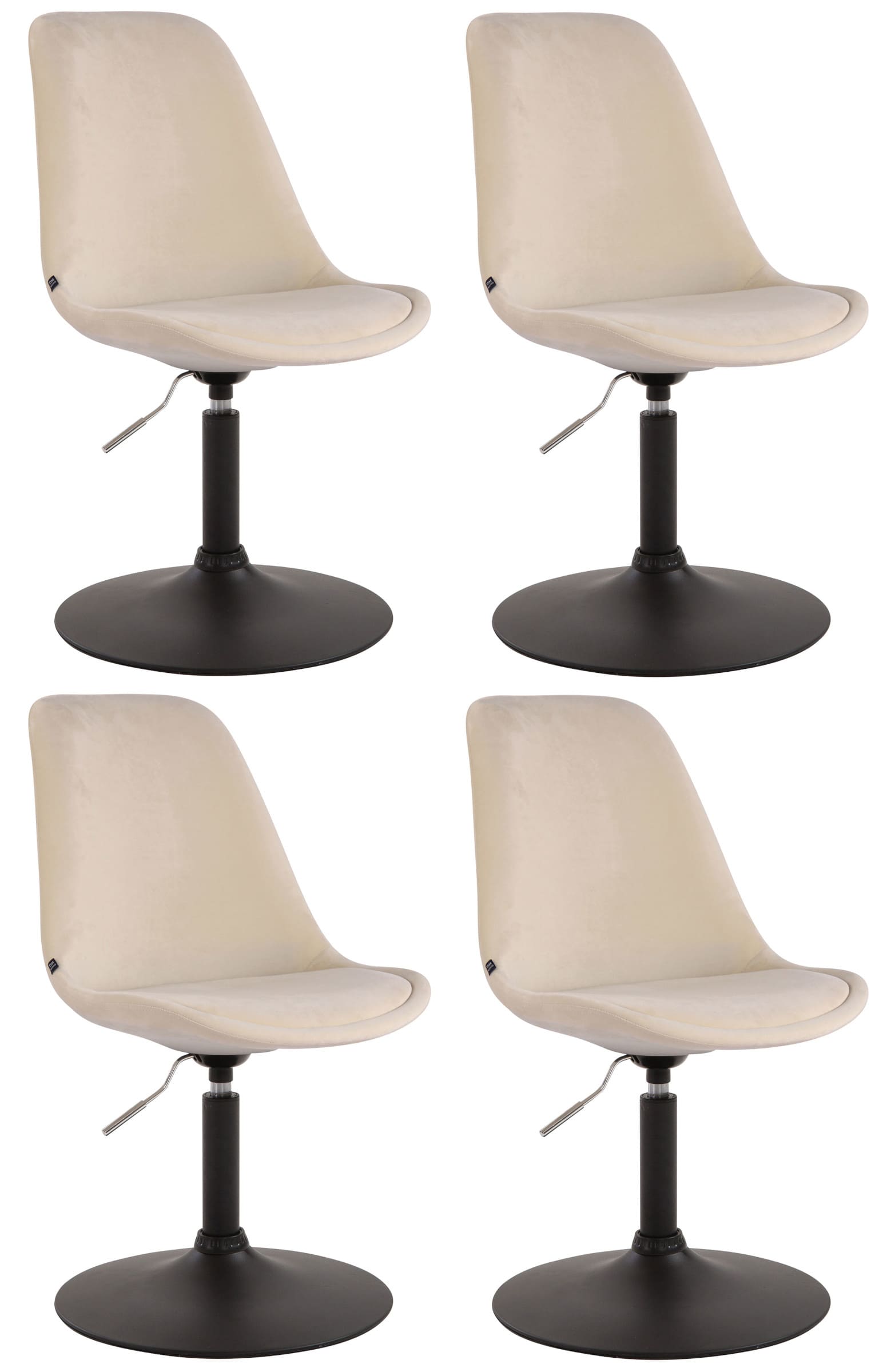 4er Set Esszimmerstühle Maverick Samt