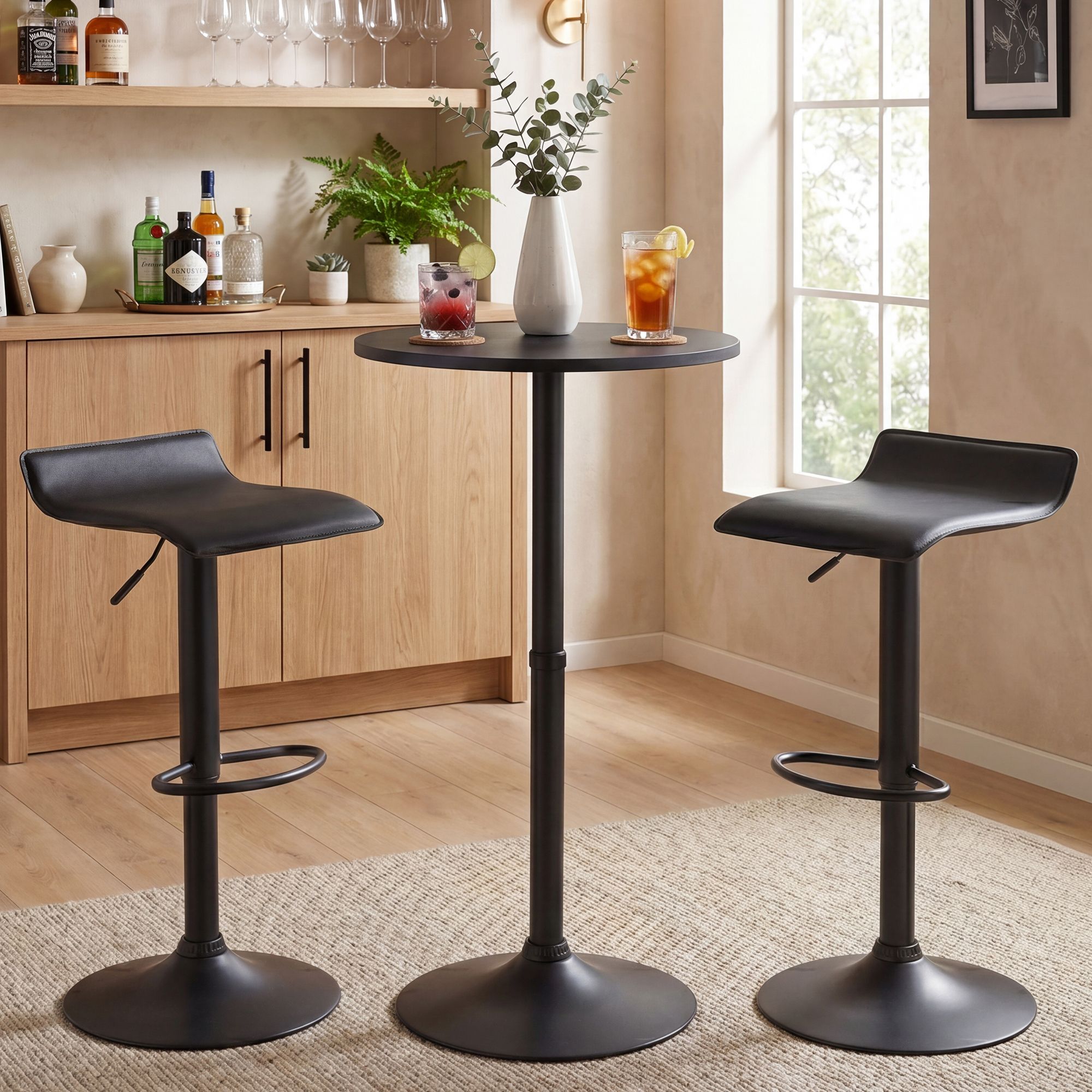 Bartisch-Set Lumo mit zwei Barhockern