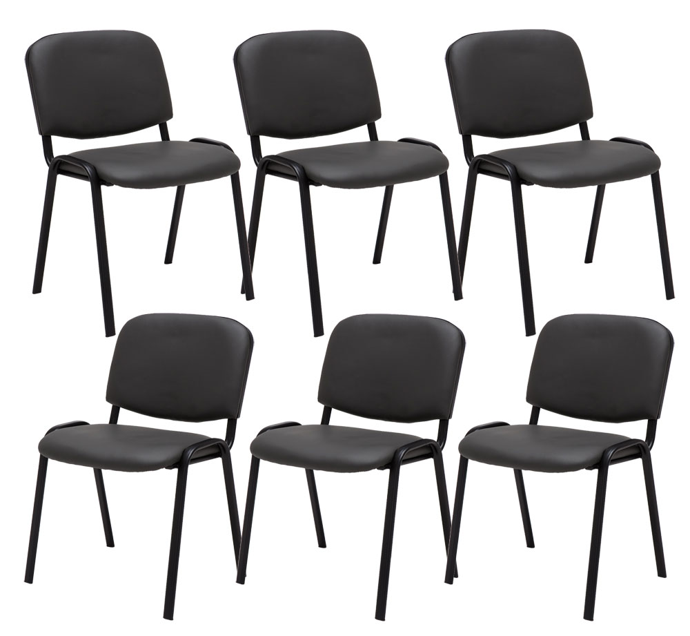 6er Set Besucherstuhl Ken Kunstleder