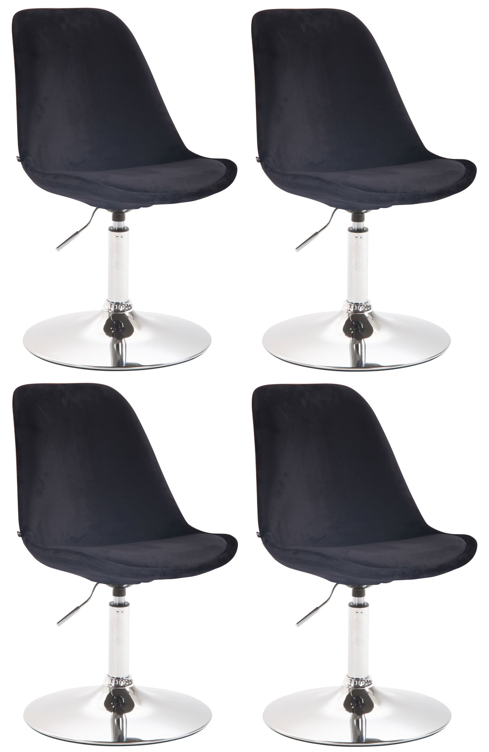 4er Set Esszimmerstühle Maverick Samt
