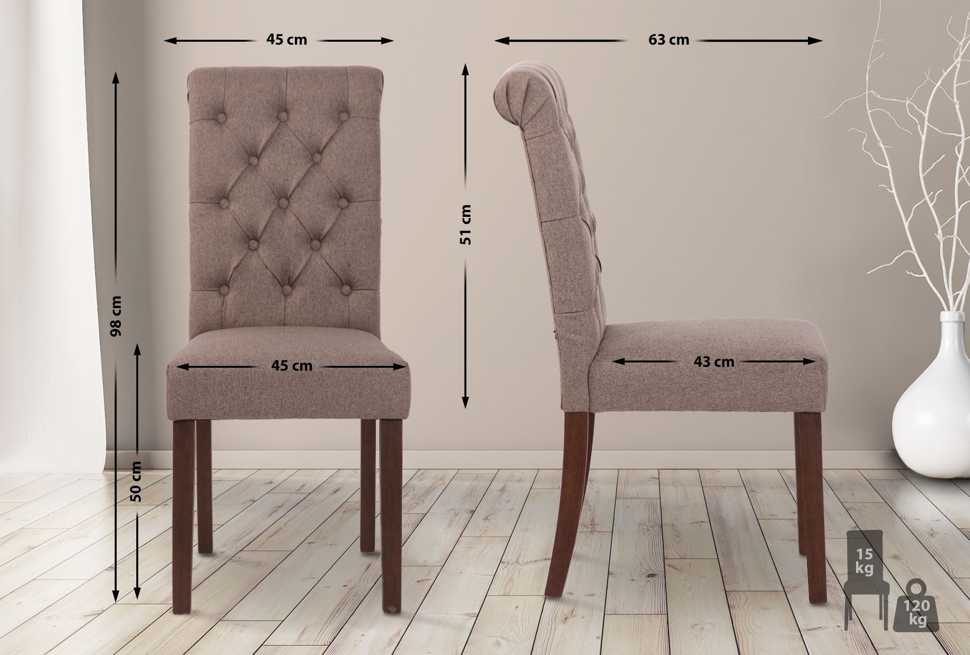 2er Set Esszimmerstühle Lisburn