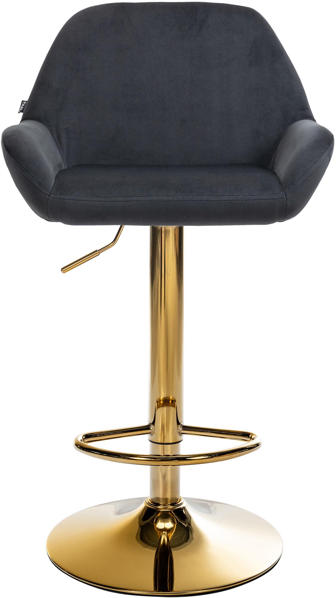 2er Set Barhocker Braga Gold Samt