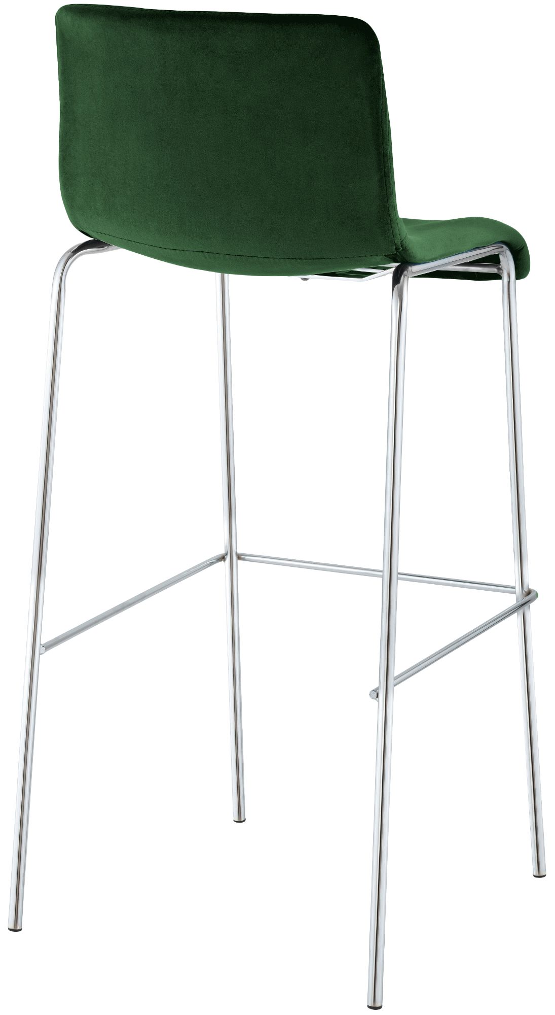 Barhocker Hover Samt Vierfußgestell Chrom