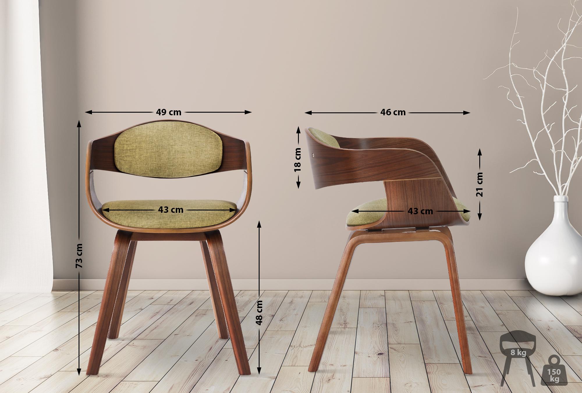 2er Set Stühle Kingston Stoff