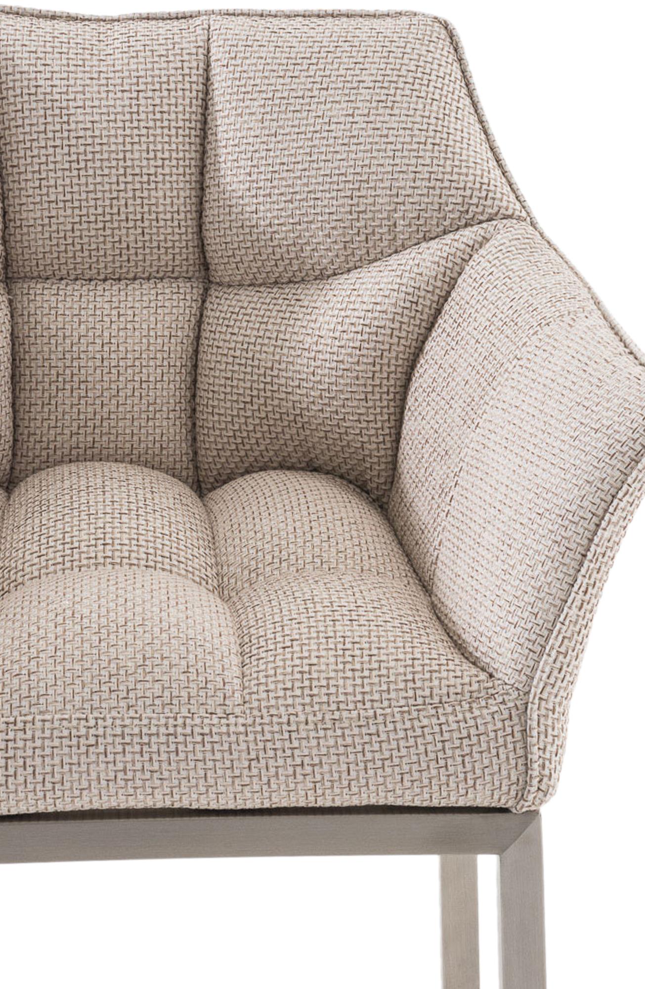 2er Set Barhocker Damaso Stoff mit Vierfußgestellen