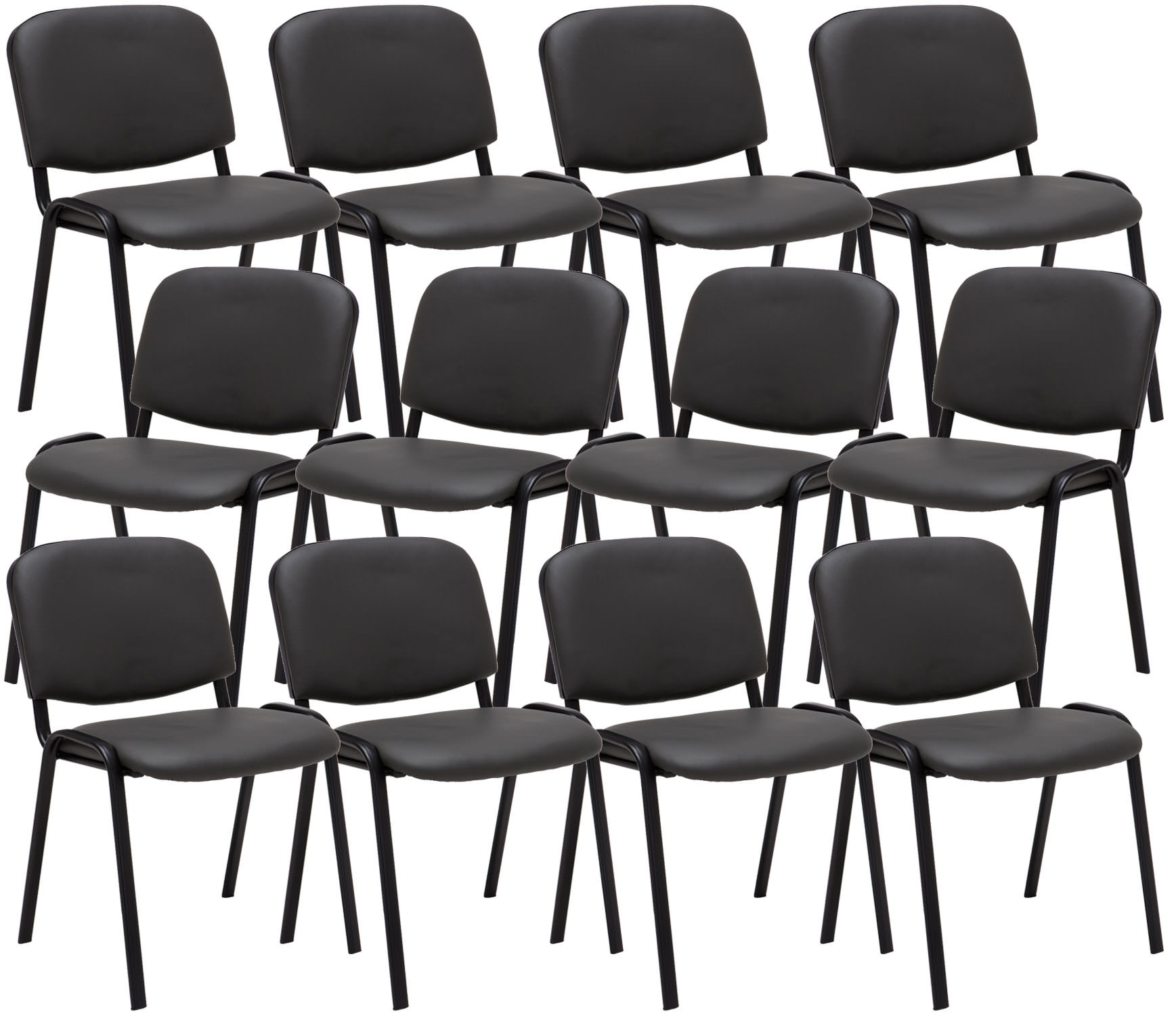 12er Set Besucherstuhl Ken Kunstleder