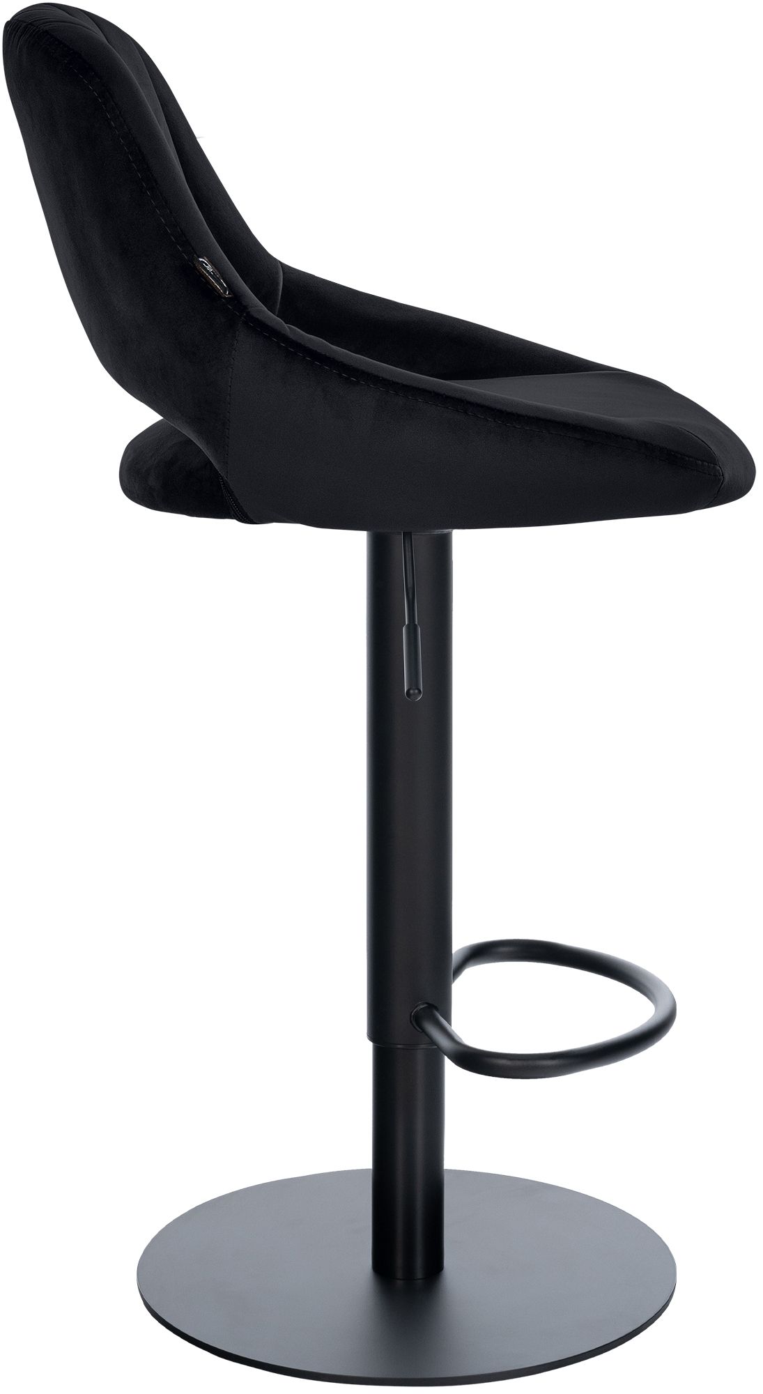 2er Set Barhocker Milet Schwarz mit extra schweren Standfüßen